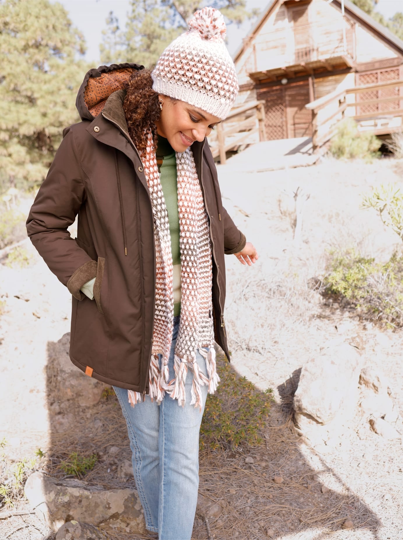 Casual Looks Canvasjacke mit Kapuze