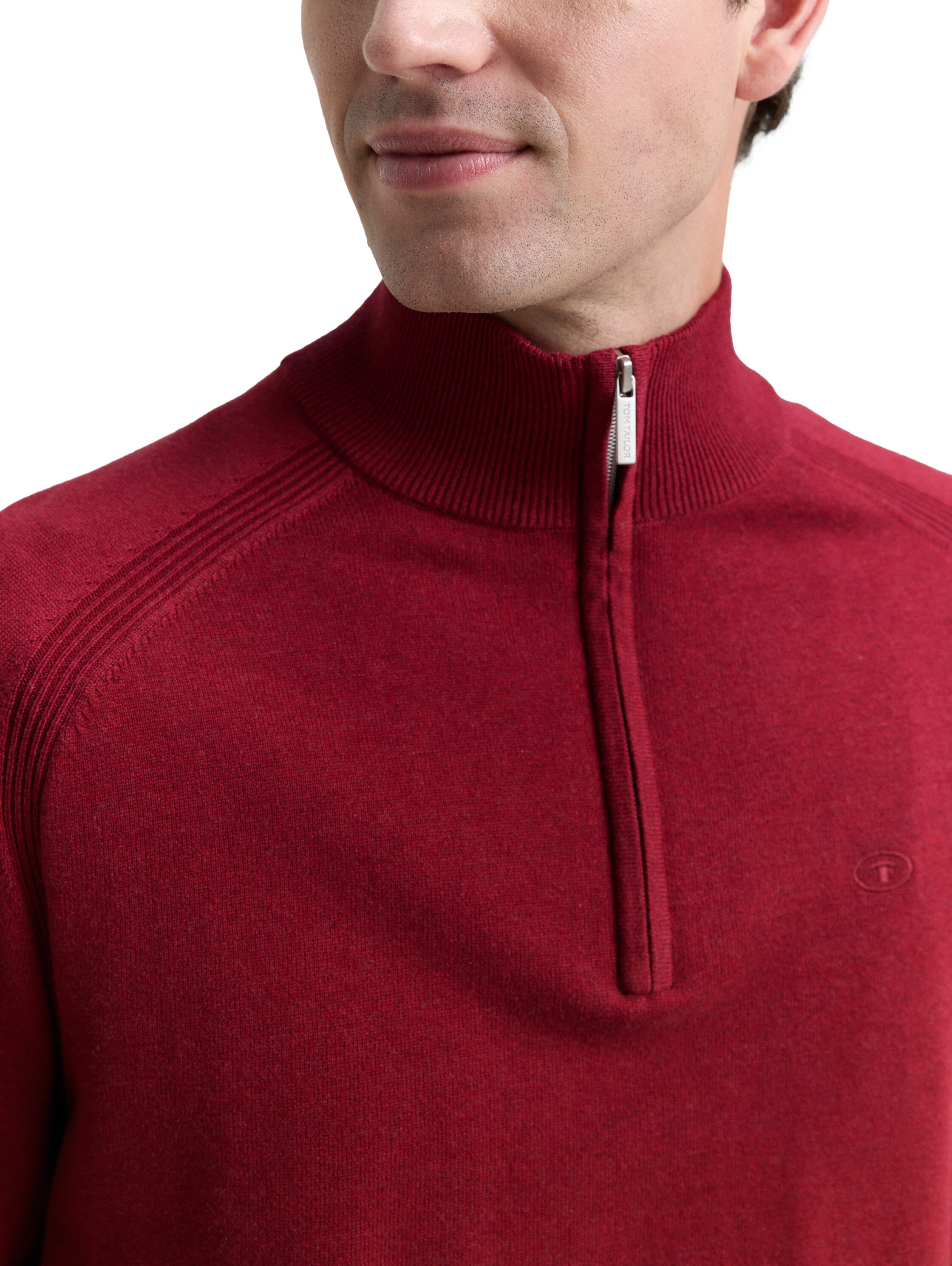 TOM TAILOR Troyer, mit Logo Stickerei