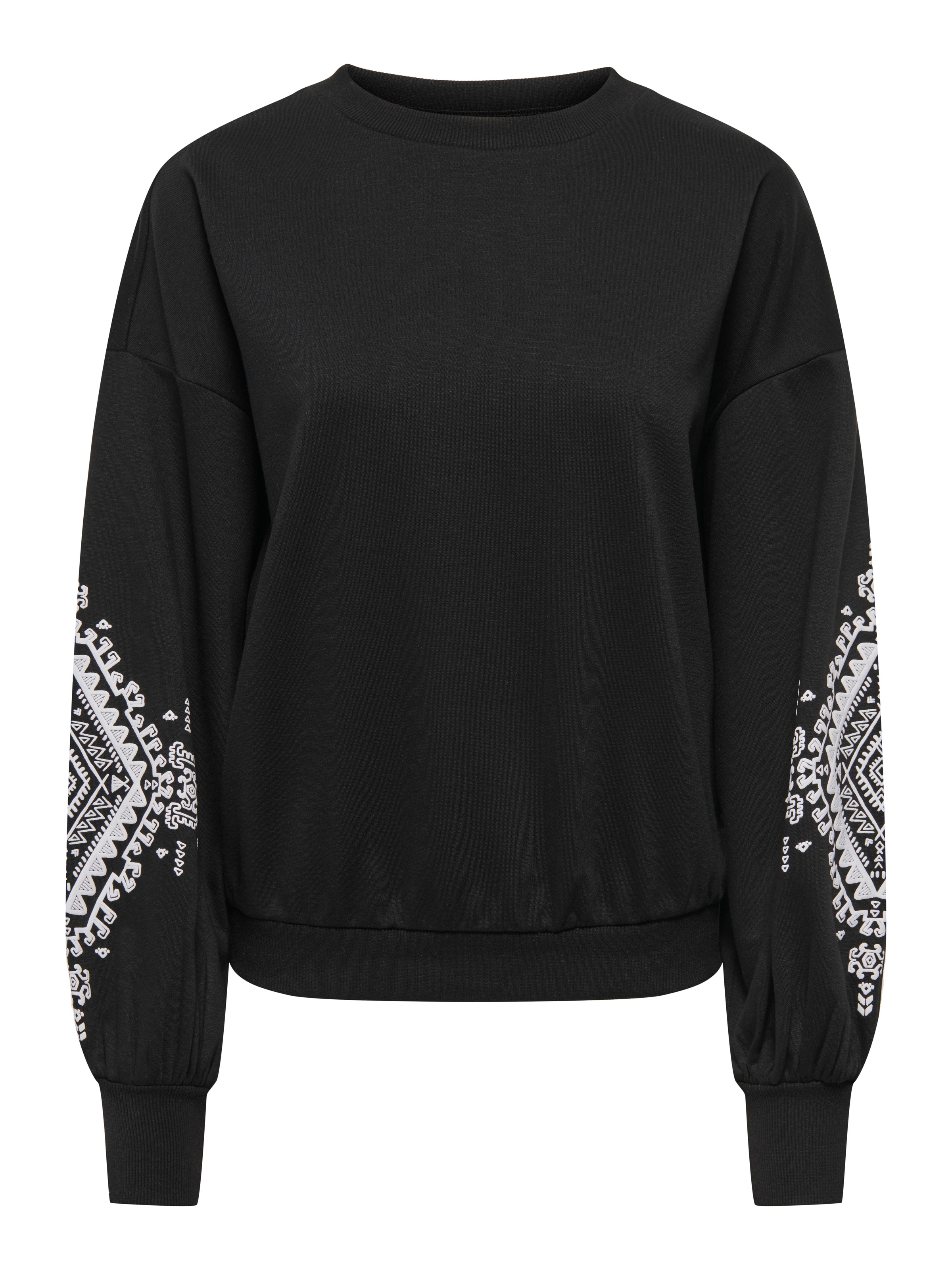 ONLY Sweatshirt »ONLBROOKE L/S O-NECK FLOWER SWT«, Baumwollmischung, regular fit
