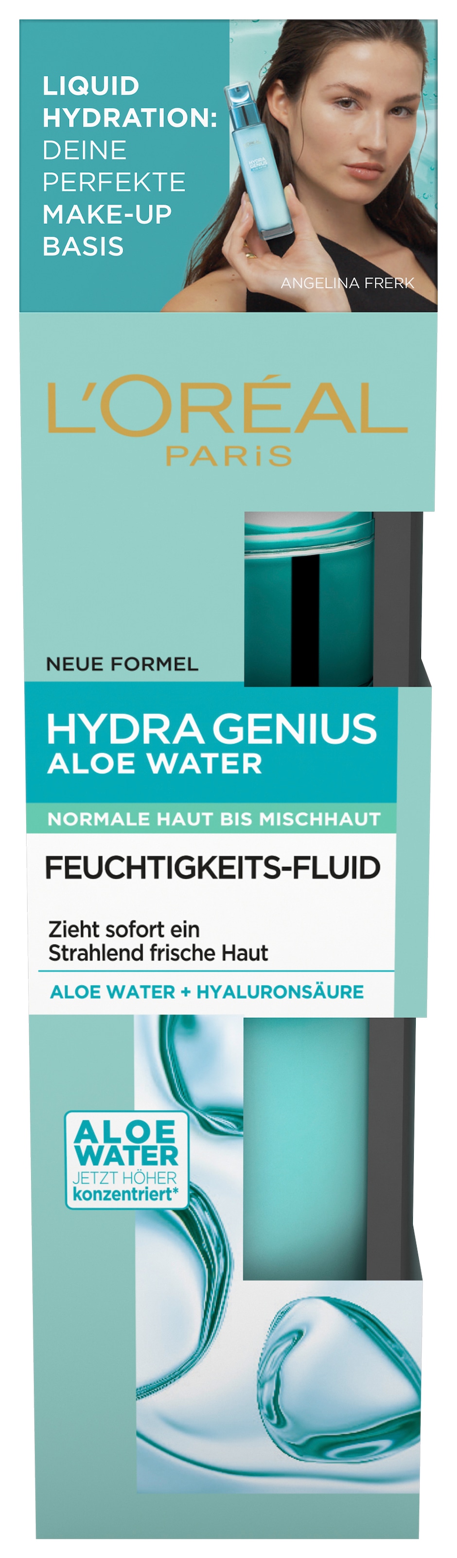 L'ORÉAL PARIS Gesichtsfluid »Hydra Genius Aloe Aqua« hochkonzentrierte Feuchtigkeit, zieht sofort ein, weichere Haut