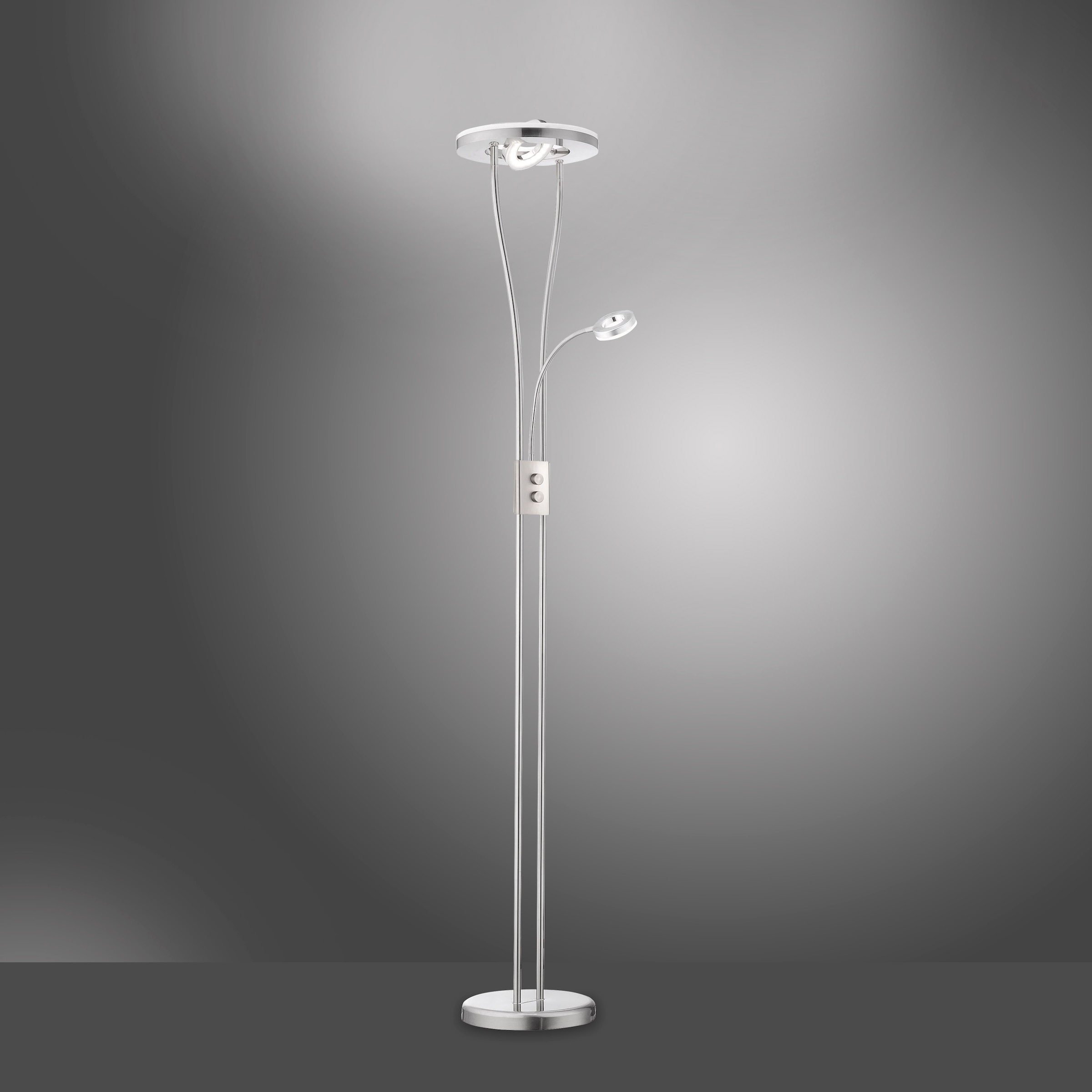 JUST LIGHT Stehlampe »HELIA«, 3 flammig, Leuchtmittel LED-Board-LED-Board | LED fest integriert, LED, dimmbar über Drehdimmer, Schalter, Drehschalter