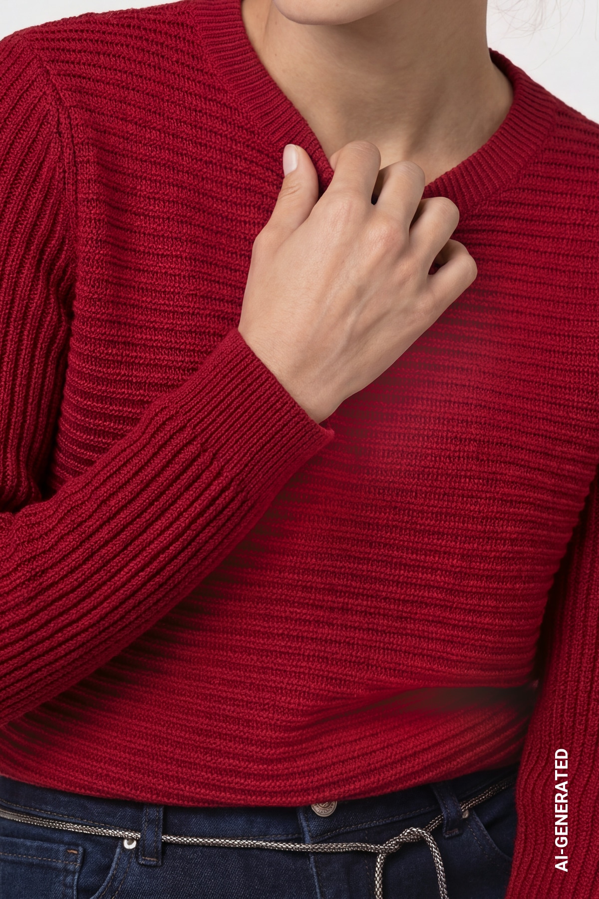 Monari Strickpullover »Pullover Basic monari Rippe« Regular fit mit Rundhalsausschnitt