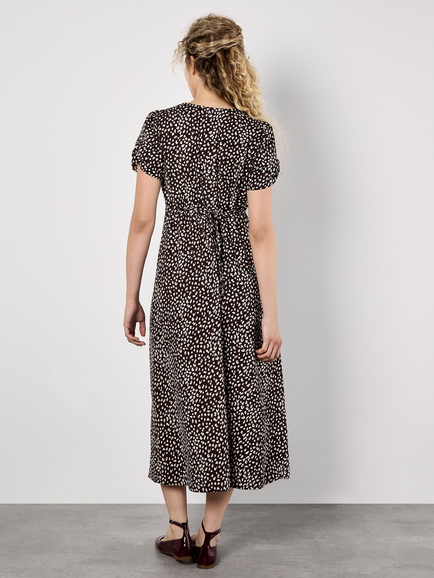 Apricot Druckkleid »Animalprintkleid« 2 tlg. mit zarten Raffungen