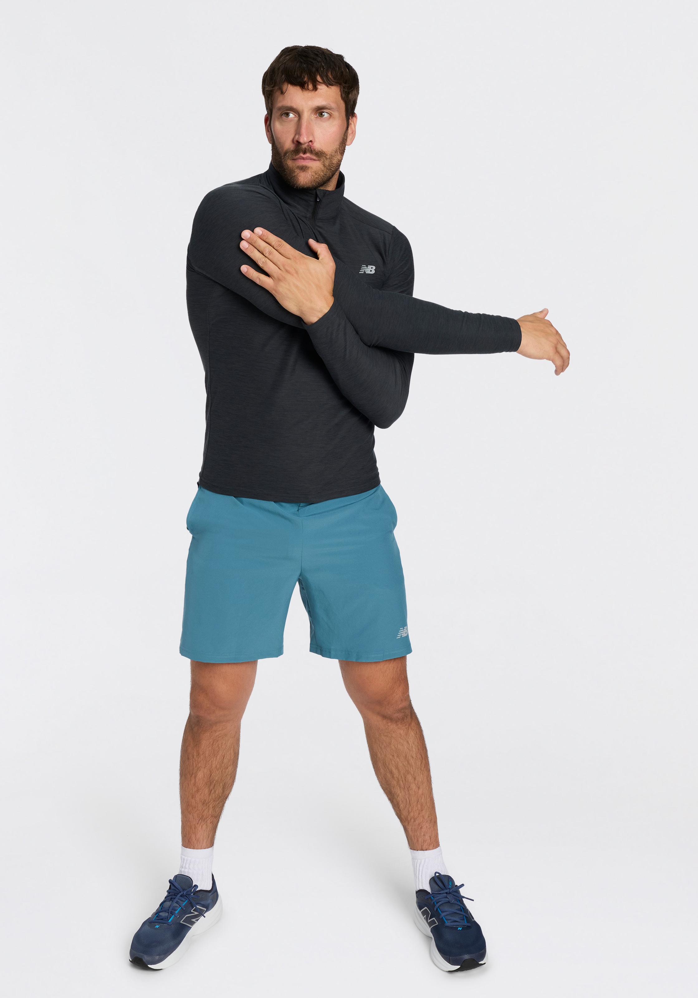 New Balance Laufshirt »Space Dye 1/4 Zip« mit Label