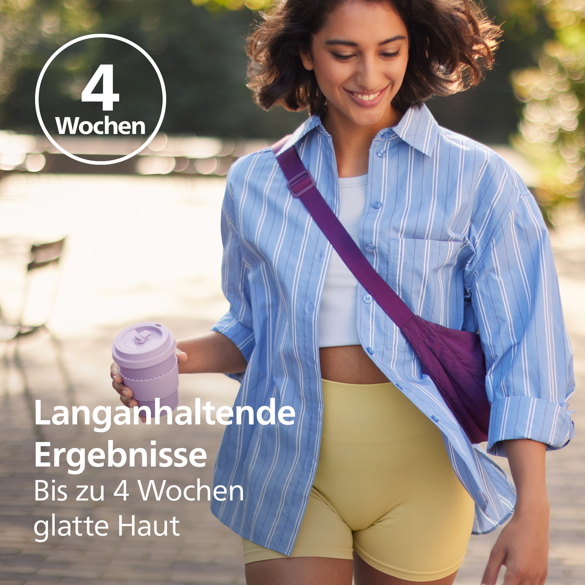 Philips Epilierer »Series 4000«, 2 St. Aufsätze, kompakter Epilierer mit Kabel und LED-Licht, inkl. Massageaufsatz