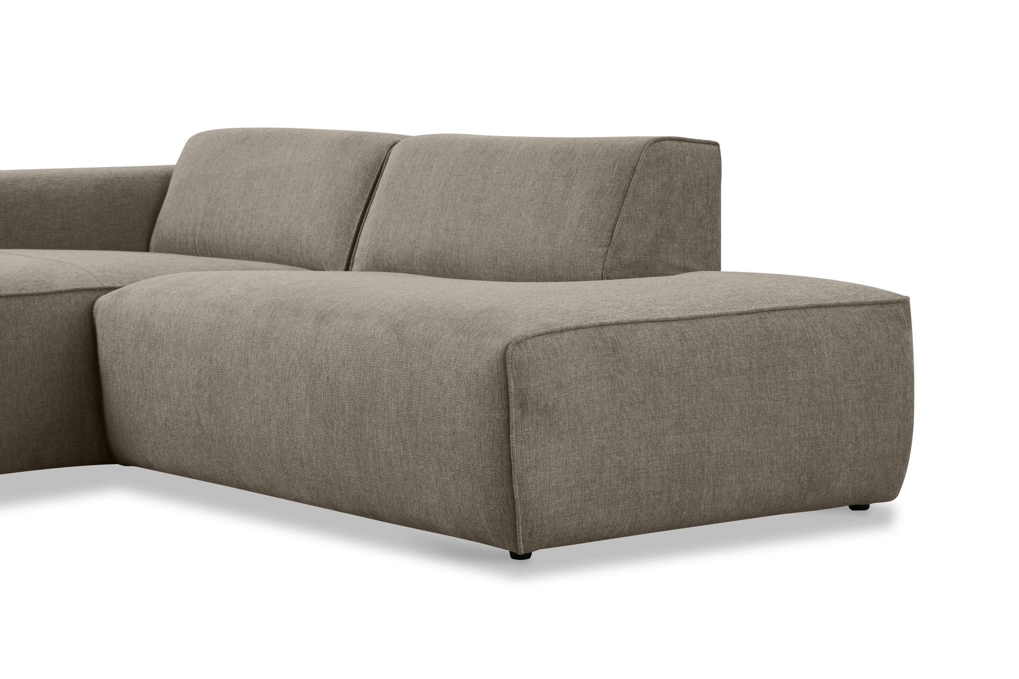 andas Ecksofa »Noord mit Kedernaht, Breite 227 cm, L-Form« Cord, Struktur, Webstoff, mit Wellenunterfederung, Massivholzrahmen
