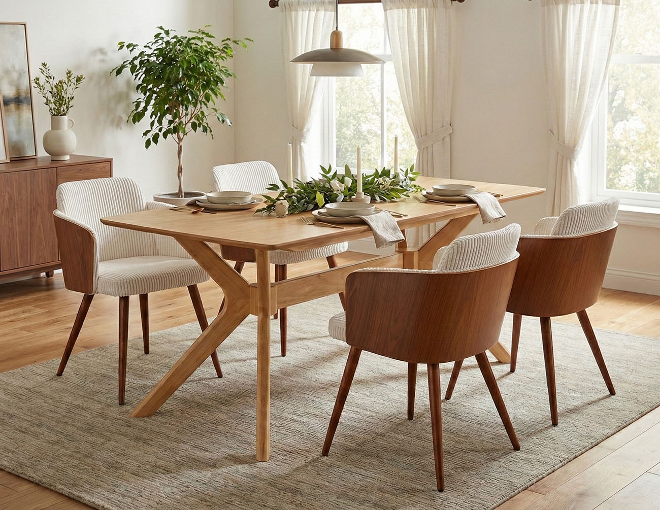 Jahnke Esstisch »DINE REX« Esstisch, Massivholz, Skandi-Look, bis zu 6 Personen, 140x80 cm