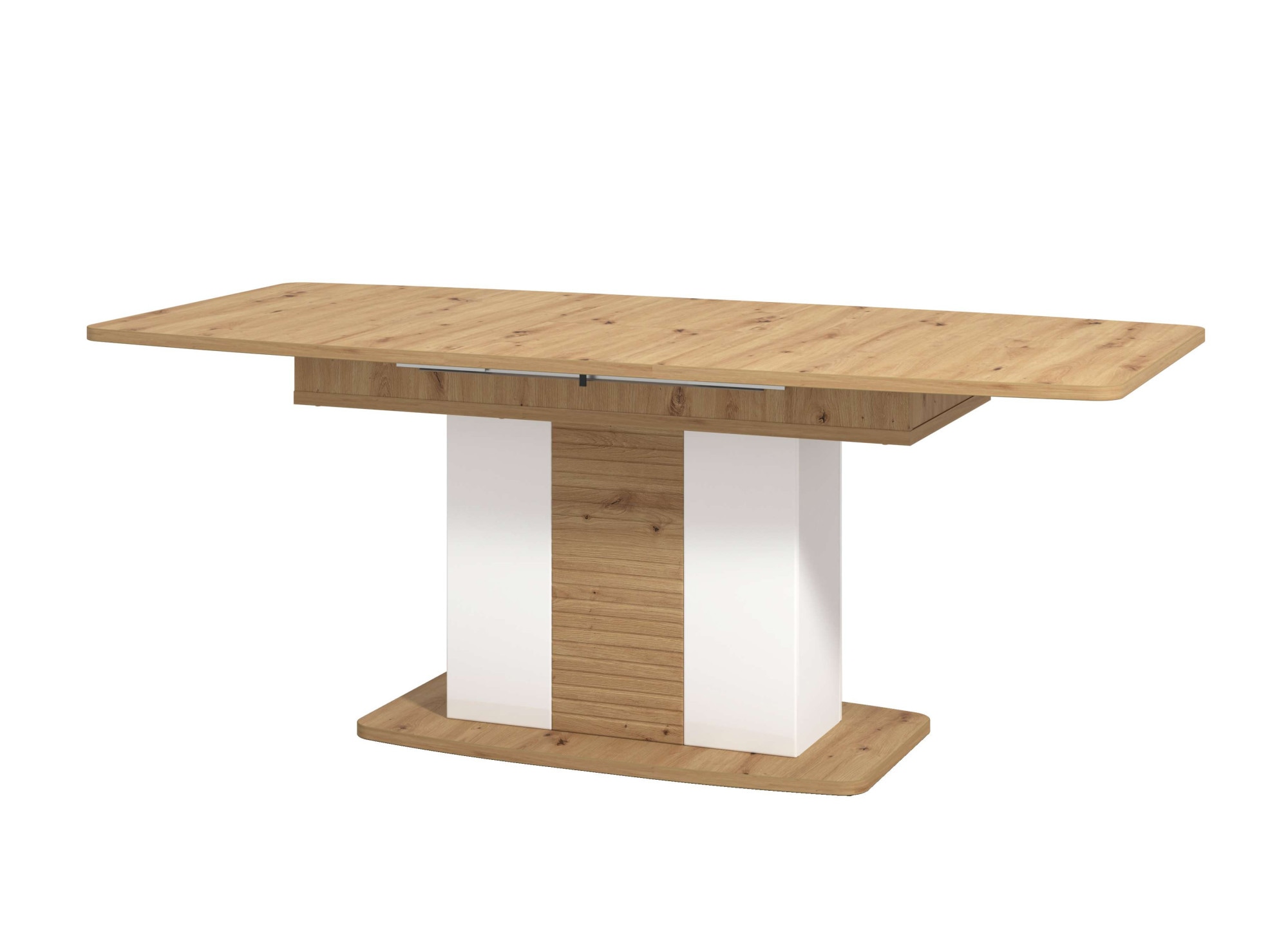 INOSIGN Esstisch »Bretagna 160 cm, modernes Design, Verlängerbar durch Einlegeplatte«, max. Breite 200 cm, Farbkombination aus Artisan-Eiche und Weiß