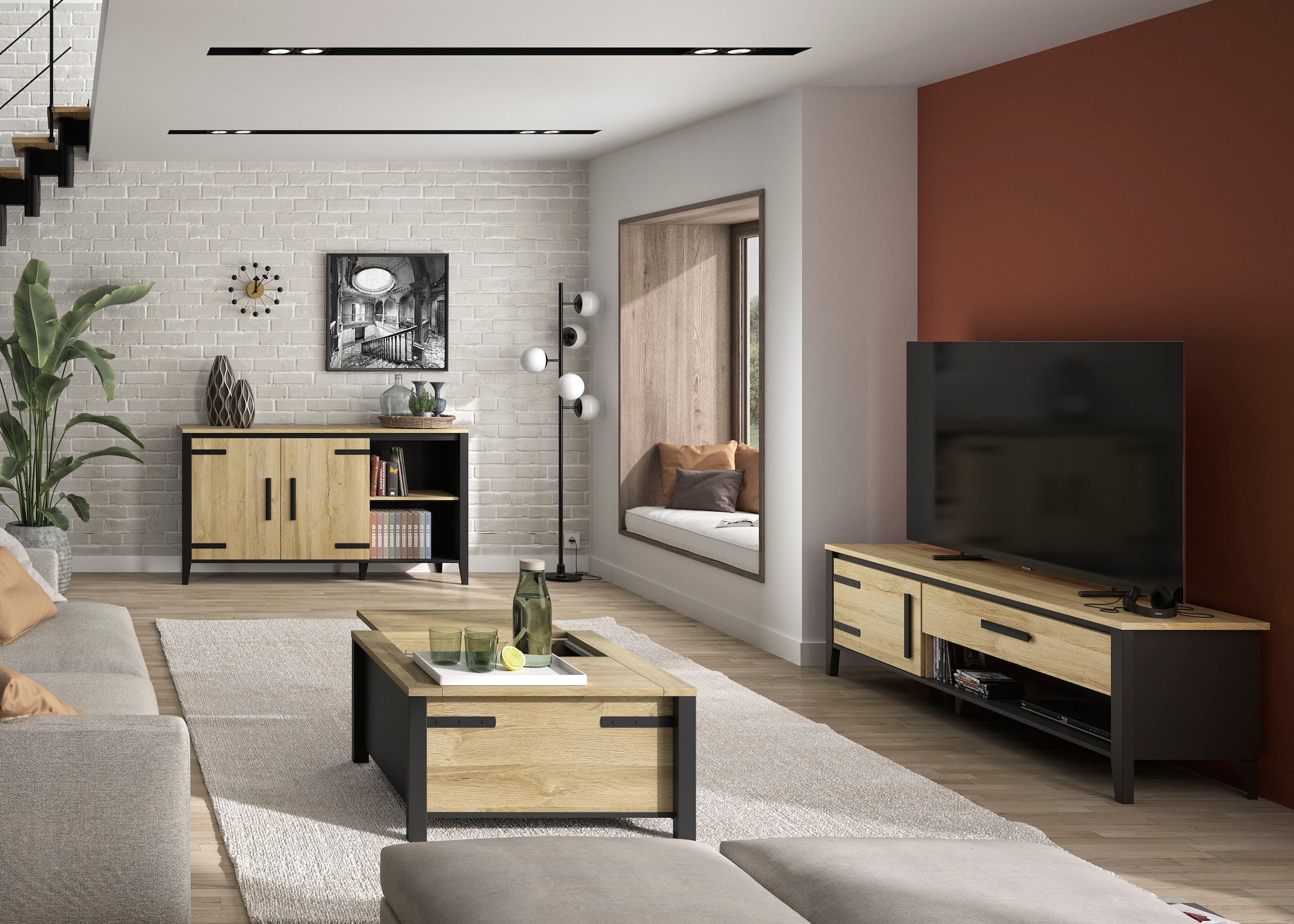 Gami Couchtisch in beige, Größe B/H/T: 80 cm x 45 cm x 80 cm