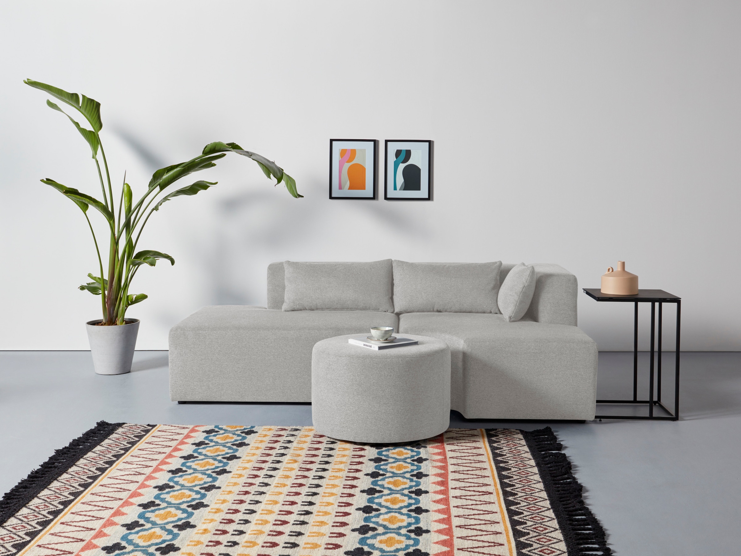 Leonique Ecksofa »Alexane L-Form«, zusammengesetzt aus Modulen, in vielen Bezugsqualitäten und Farben.