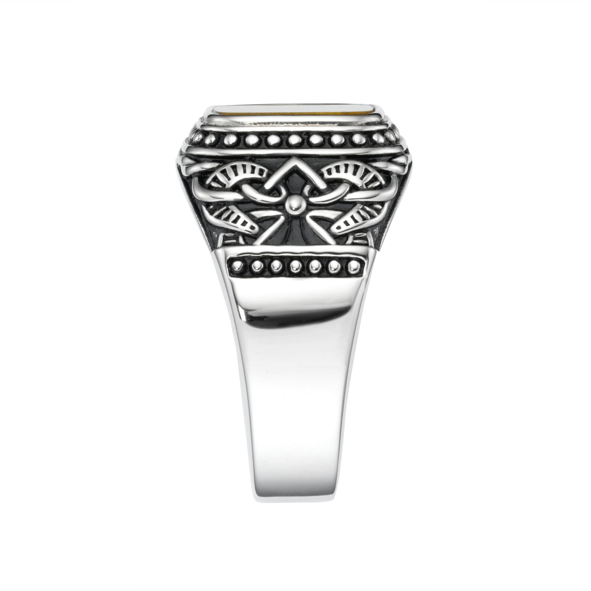 GIORGIO MARTELLO MILANO Silberring »Ring Siegelring mit Tigerauge-Einlage, Silber 925«