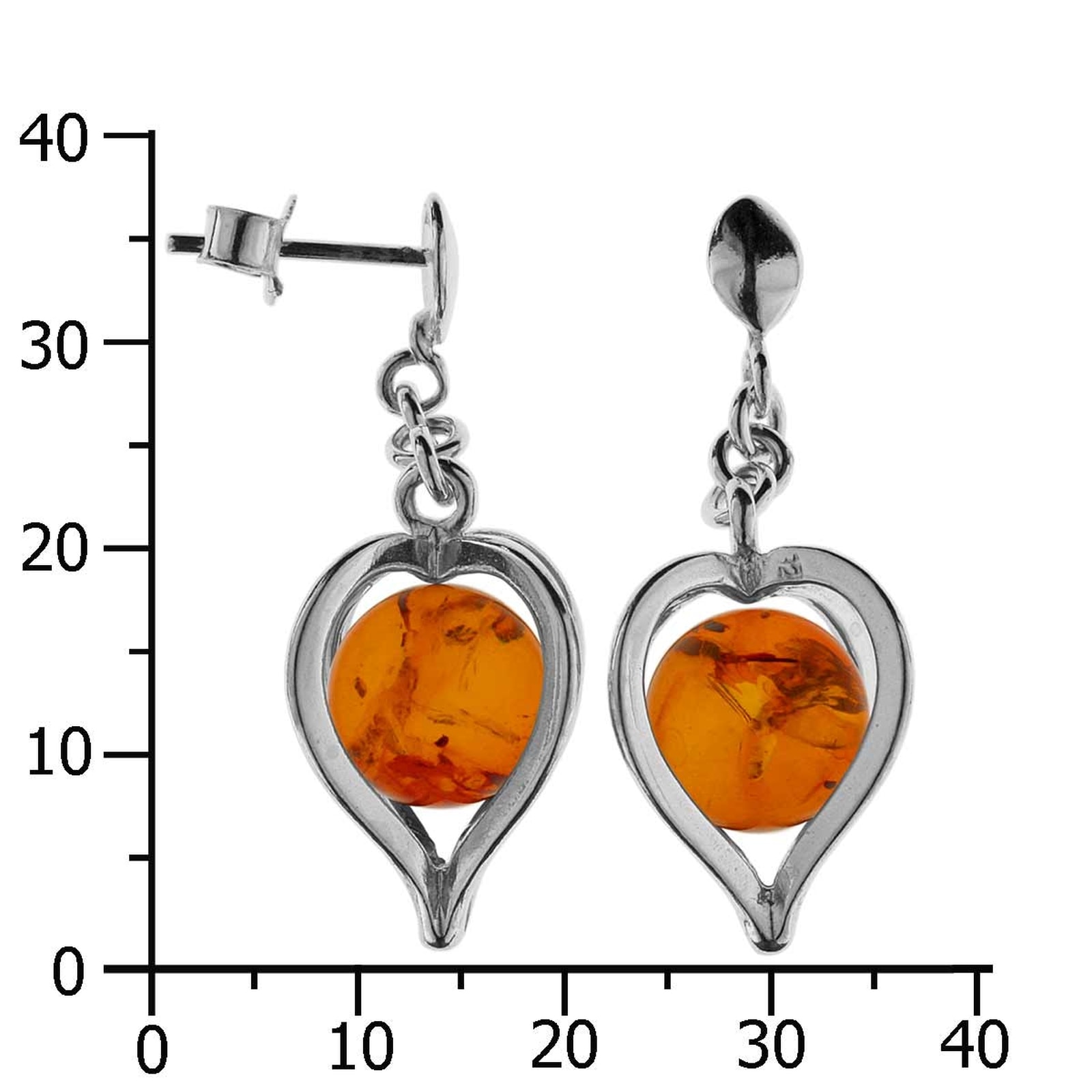 OSTSEE-SCHMUCK Paar Ohrhänger »- Heika - Silber 925/000 - Bernstein«