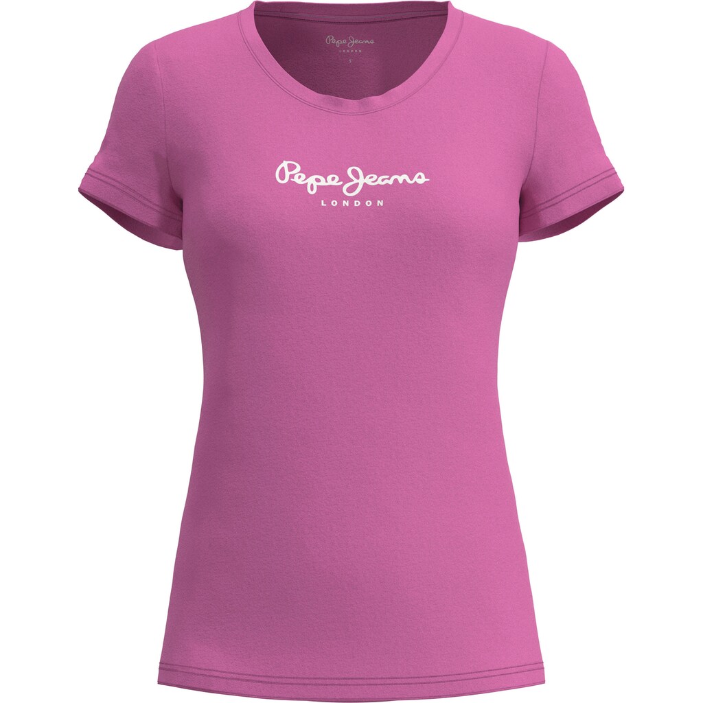 Pepe Jeans T-Shirt »VIOLETTE«, in figurbetonter Passform und in schlichter unifarbener Optik