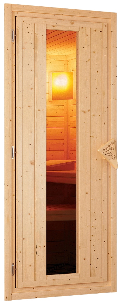 Karibu Sauna »Nanna« Set,  Ofen 3,6 kW Bio-Ofen externe Strg. easy