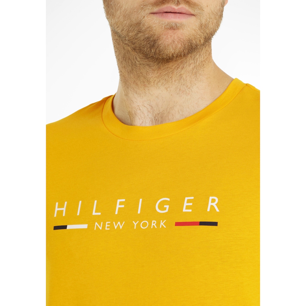 Tommy Hilfiger T-Shirt »HILFIGER NEW YORK TEE«, mit Logoschriftzug auf der Brust