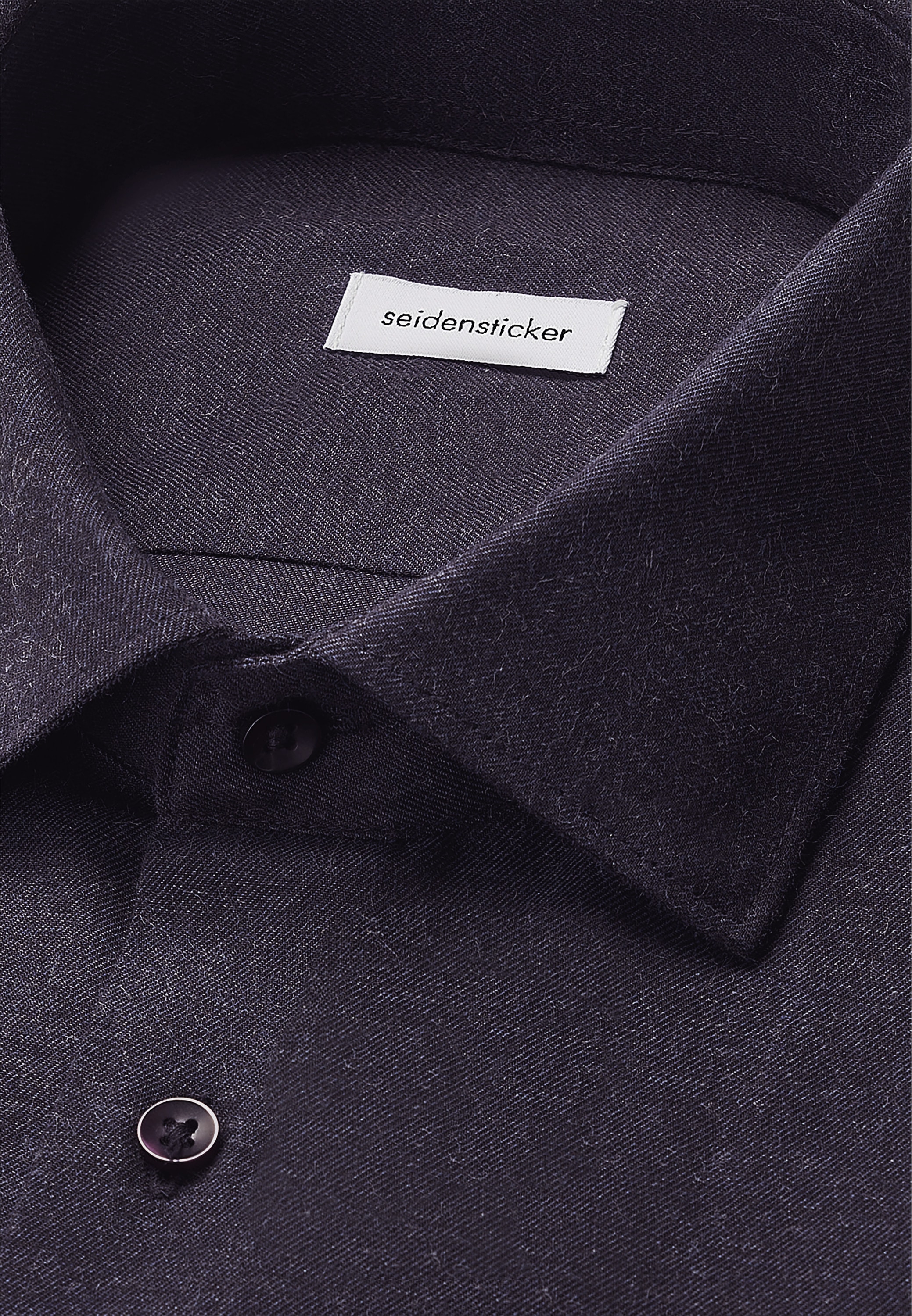 seidensticker Flanellhemd »Schwarze Rose«, Slim 1/1 Kentkragen Flanell