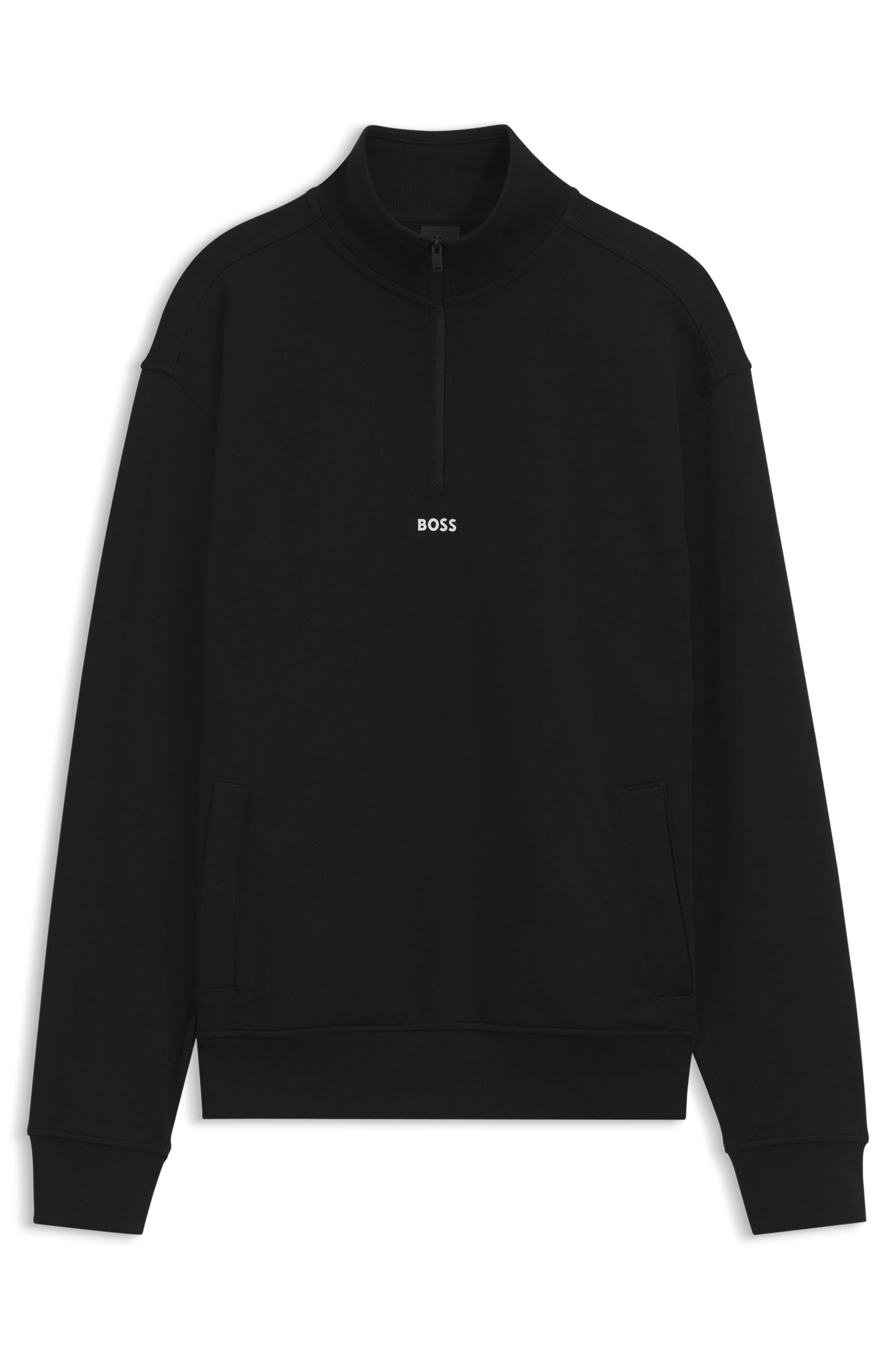 BOSS ORANGE Sweatshirt »Ze_Smallzip«, Stehkragen, Relaxed Fit, Eingrifftaschen

