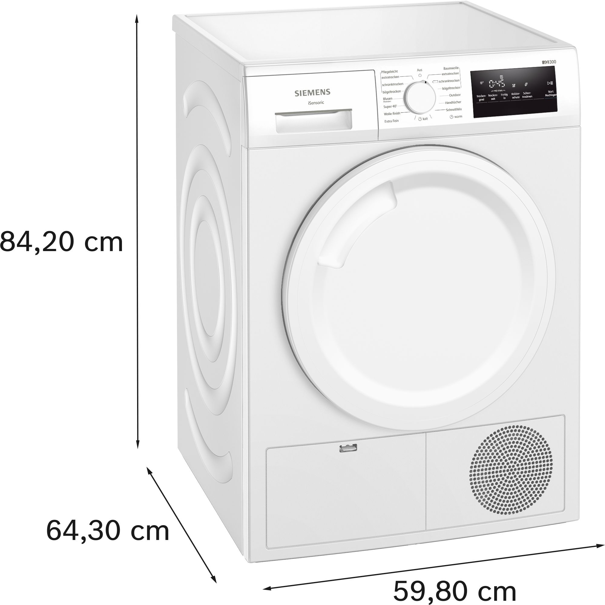 SIEMENS Wärmepumpentrockner »WT43HV03«, 7 kg, easyClean-Filter, Outdoor-Programm & autoDry für schonendes Trocknen