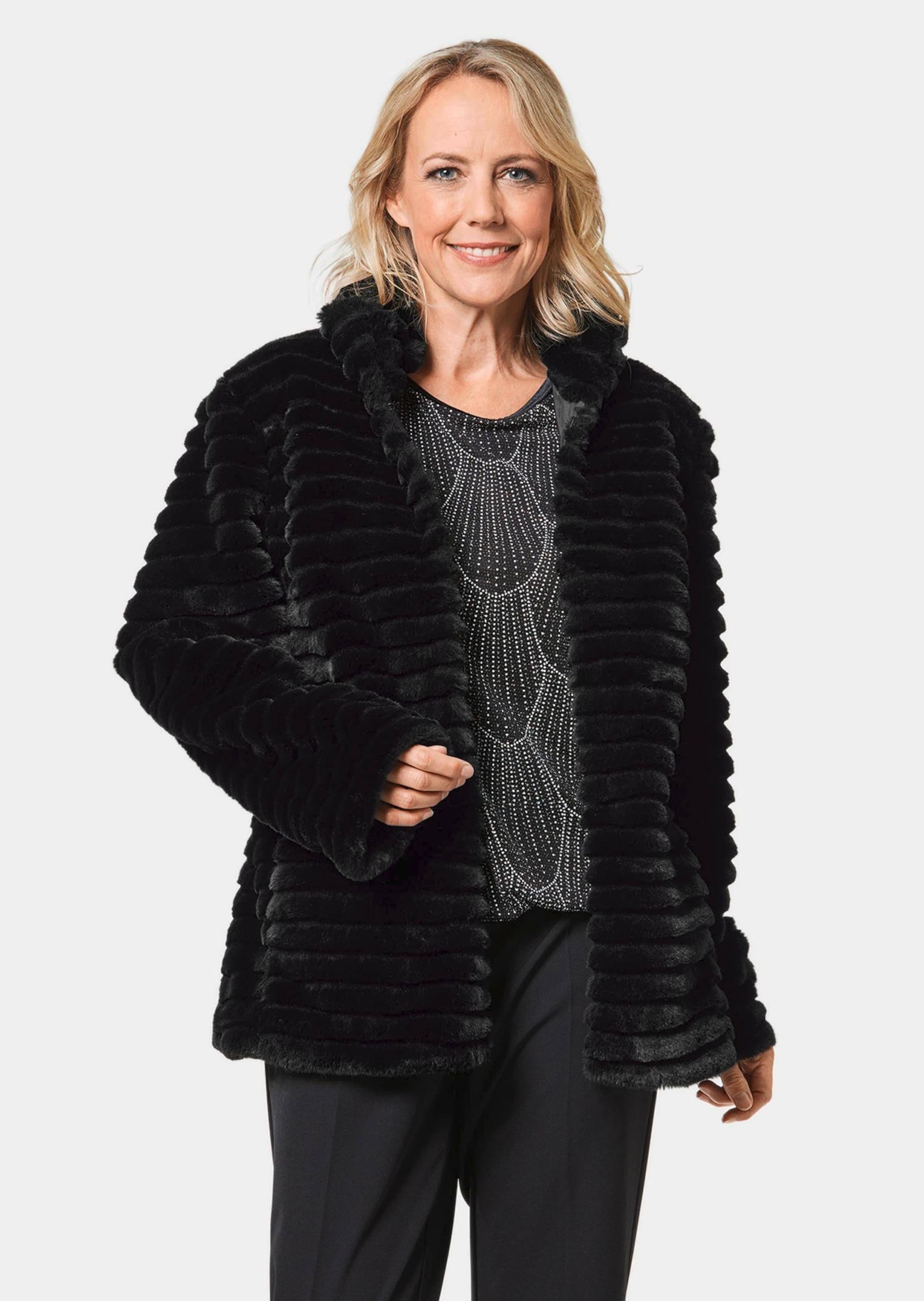 GOLDNER Kurzjacke »Kurzgröße Jacke in Rexkanin-Optik«