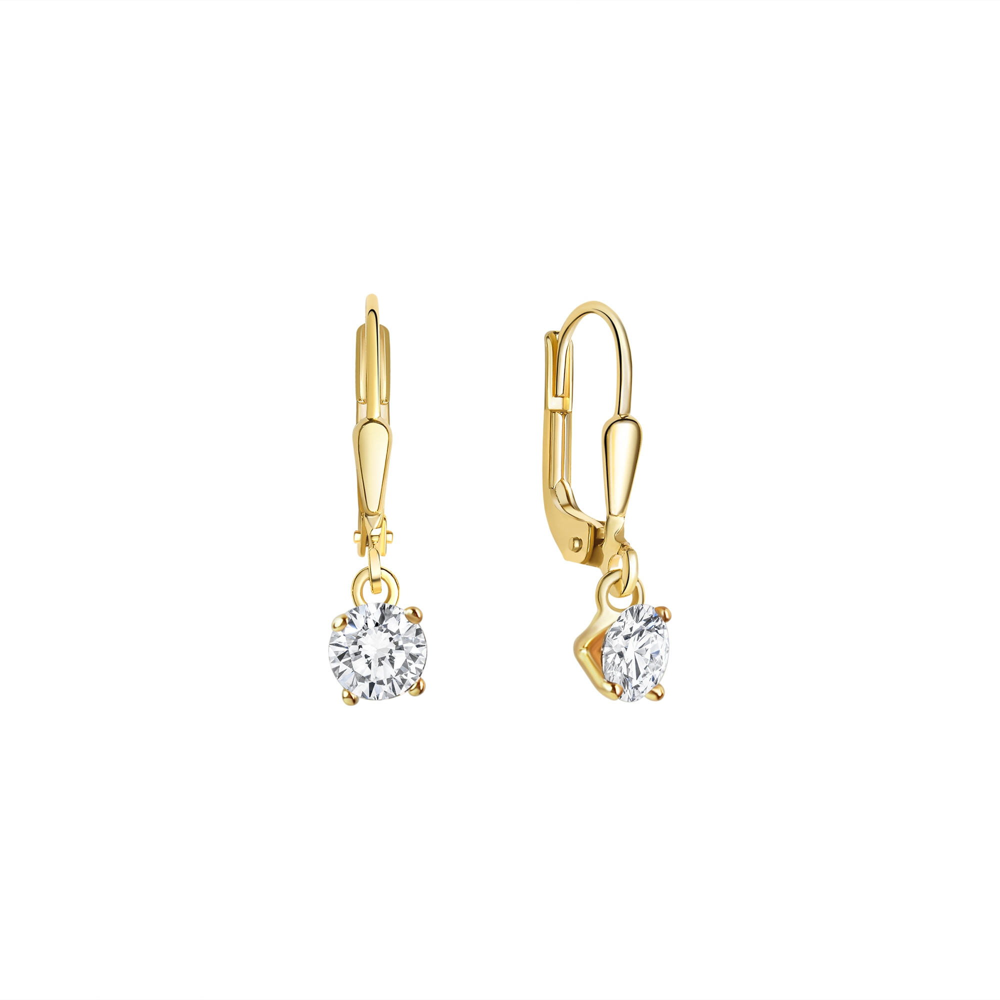 Firetti Paar Ohrhänger »Schmuck Geschenk Gold 333 Ohrschmuck Ohrringe Solitär« mit Zirkonia (synth.)