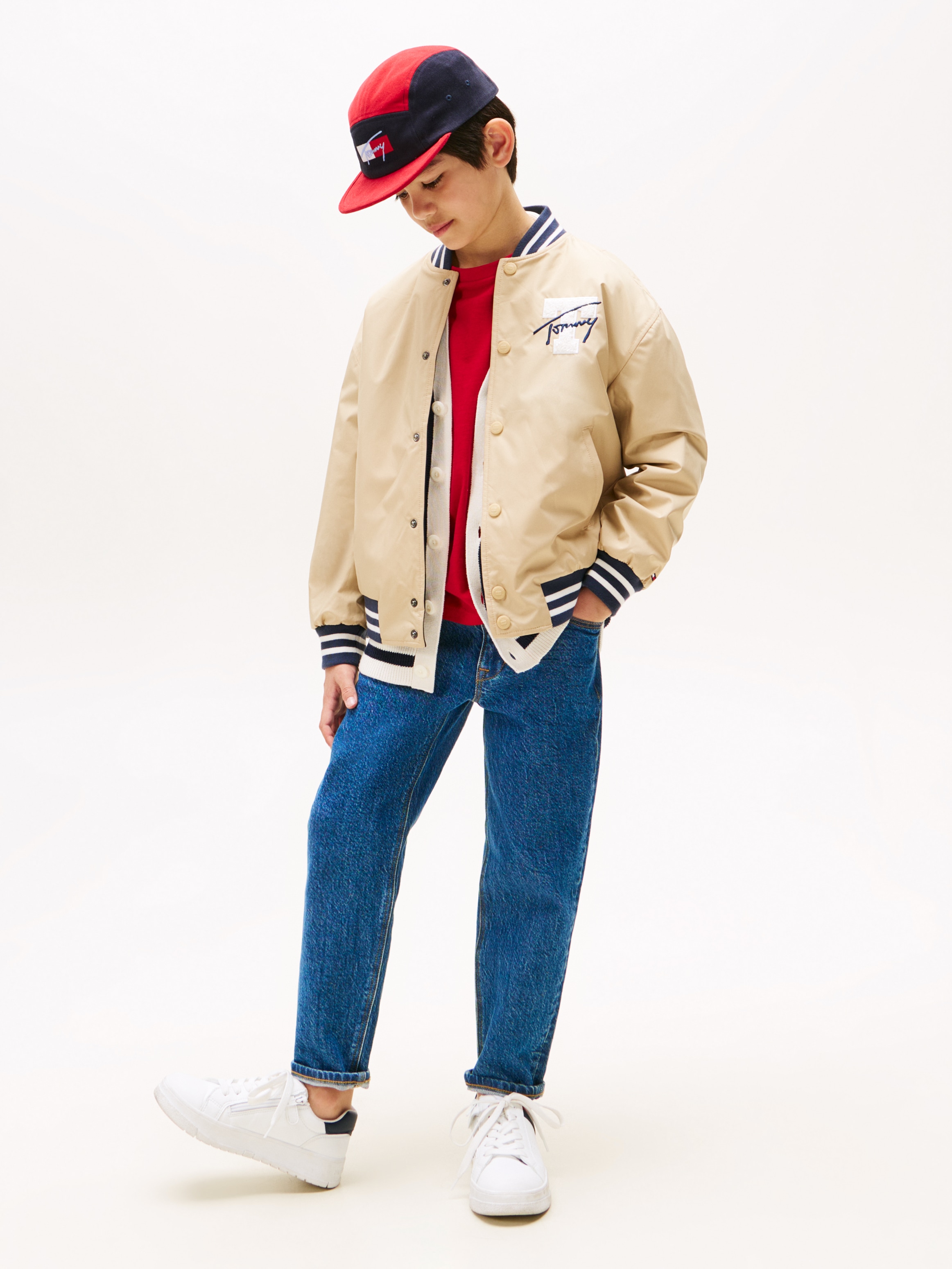 Tommy Hilfiger Stretch-Jeans »ARCHIVE DARK BLUE DENIM«, für Kinder bis 16 Jahre, stone washed