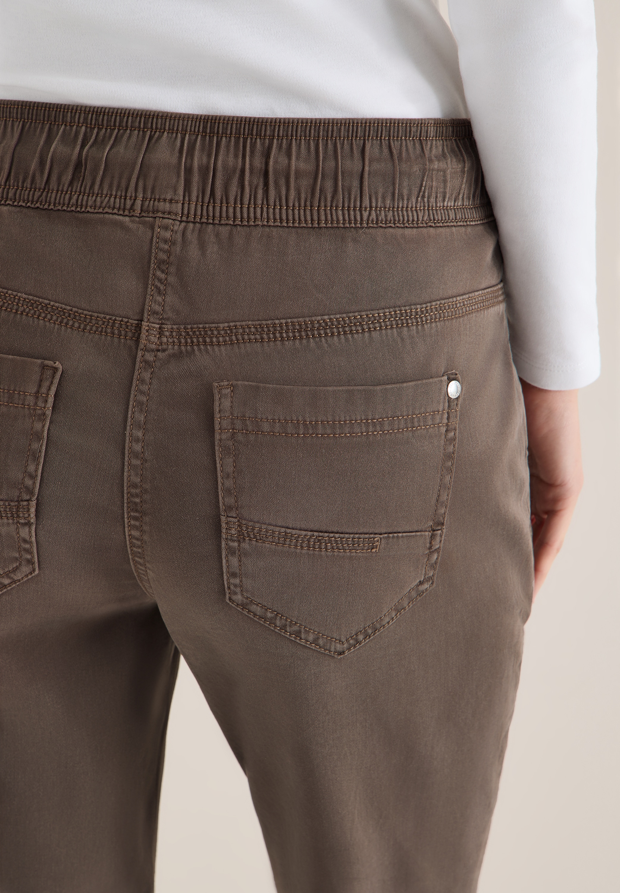 Cecil Stoffhose »Style Tracey«  mit elastischem Bund und Kordelzug