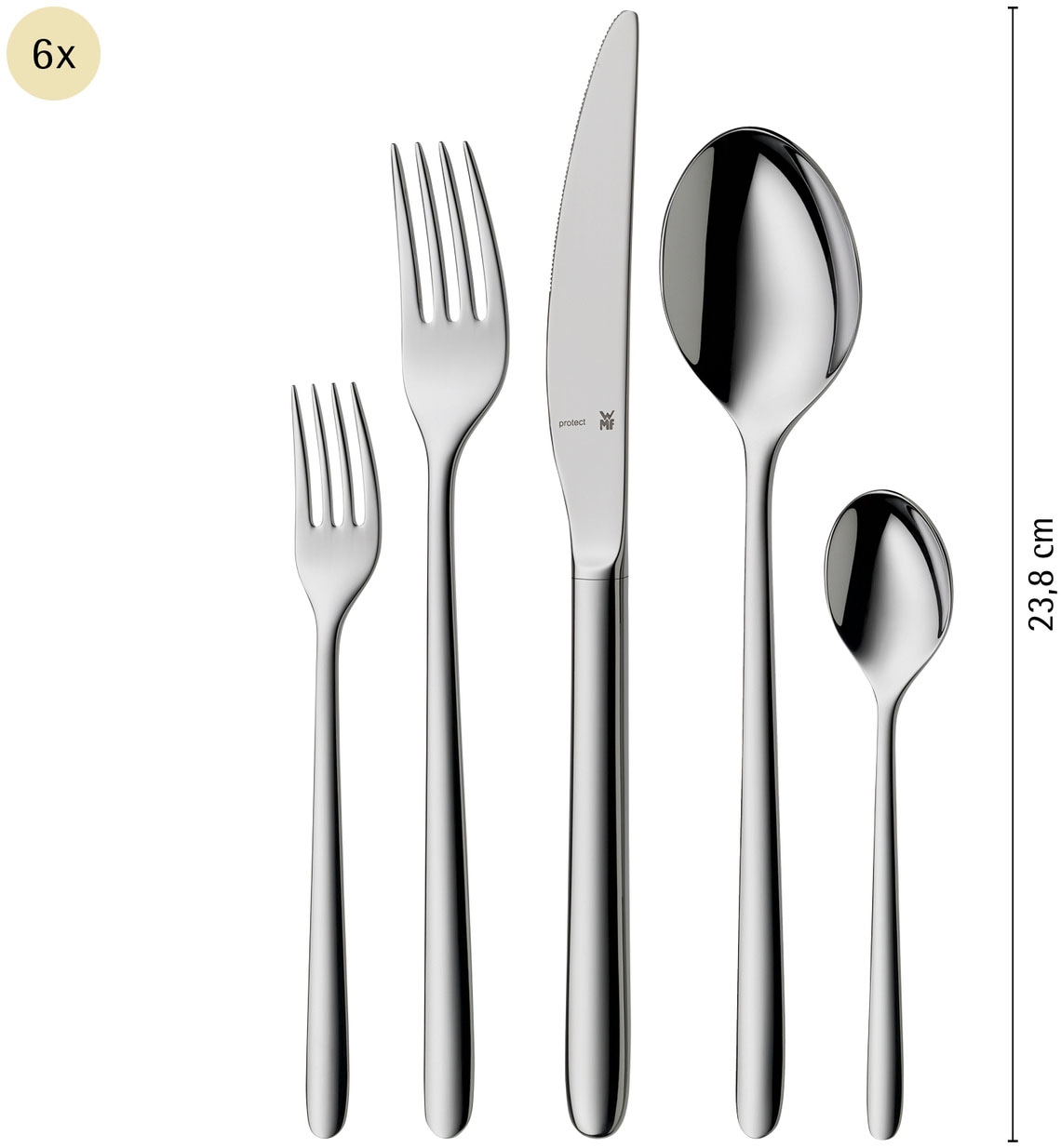 WMF Besteck-Set »Flame Plus«, (Set, 30 tlg.), ergonomisch, Cromargan protect
