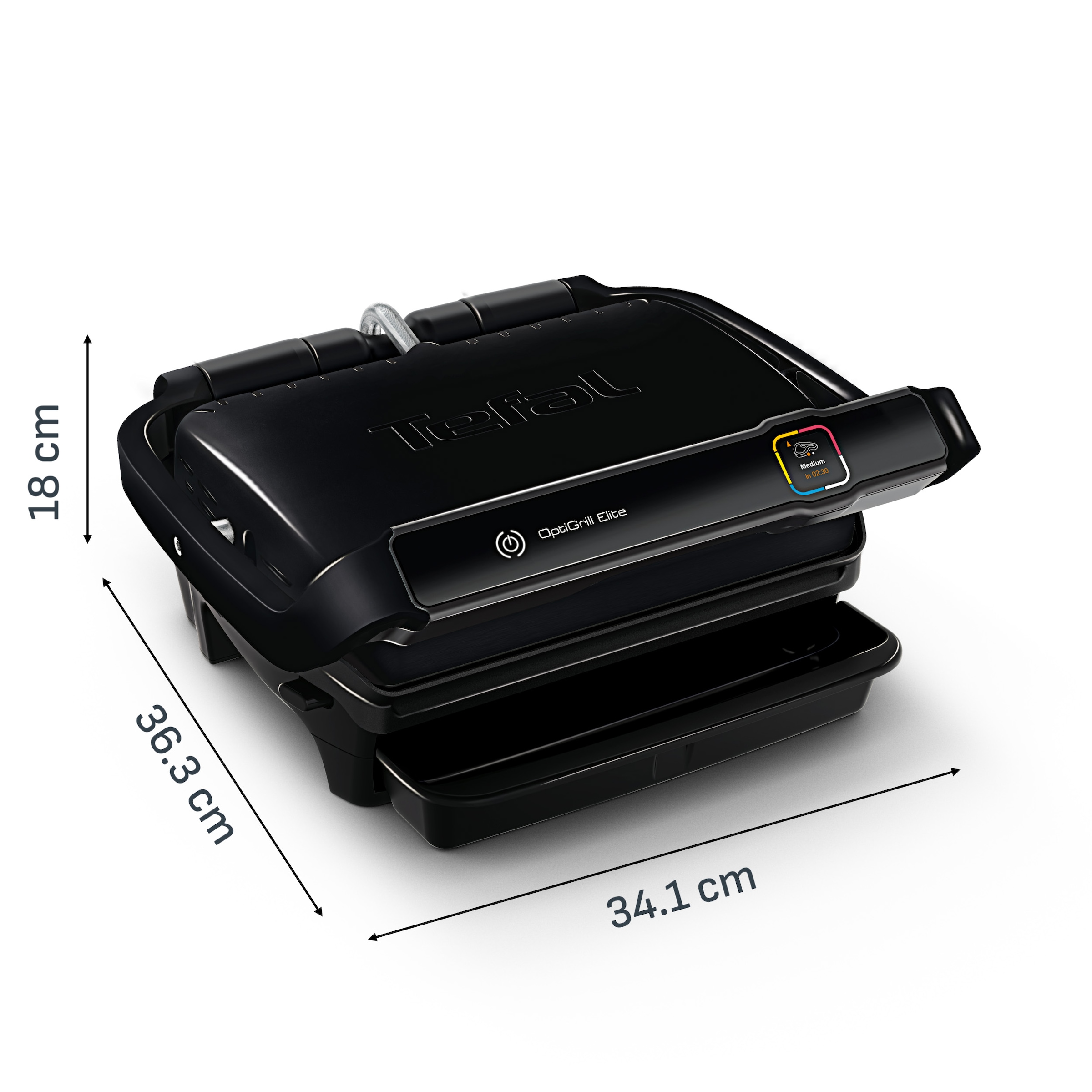 Tefal Kontaktgrill »GC7508 OptiGrill Elite« 2000 W Grillassistent, intuitive Bedienung, 12 voreingestellte Programme