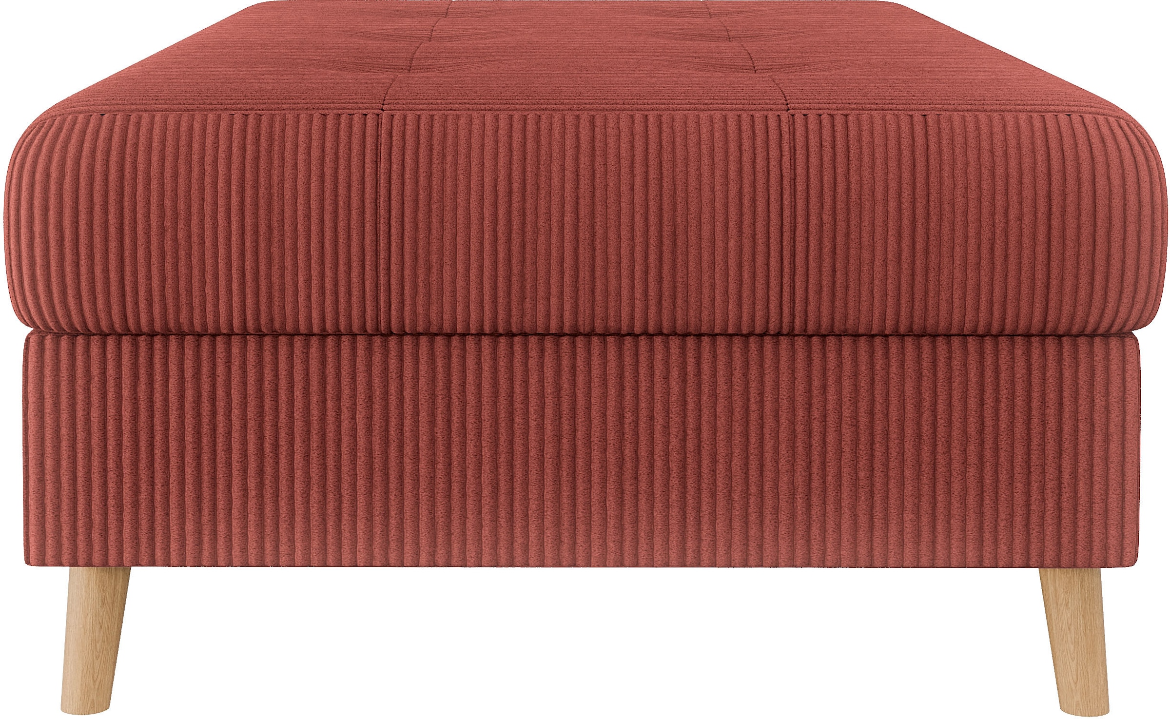 Home affaire Polsterhocker »CHARRE XXL, Steppung im Sitzbereich, Maße: B/T/H: 118/73/40 cm«, passend zur Serie CHARRE, auch in Cord und Bouclé