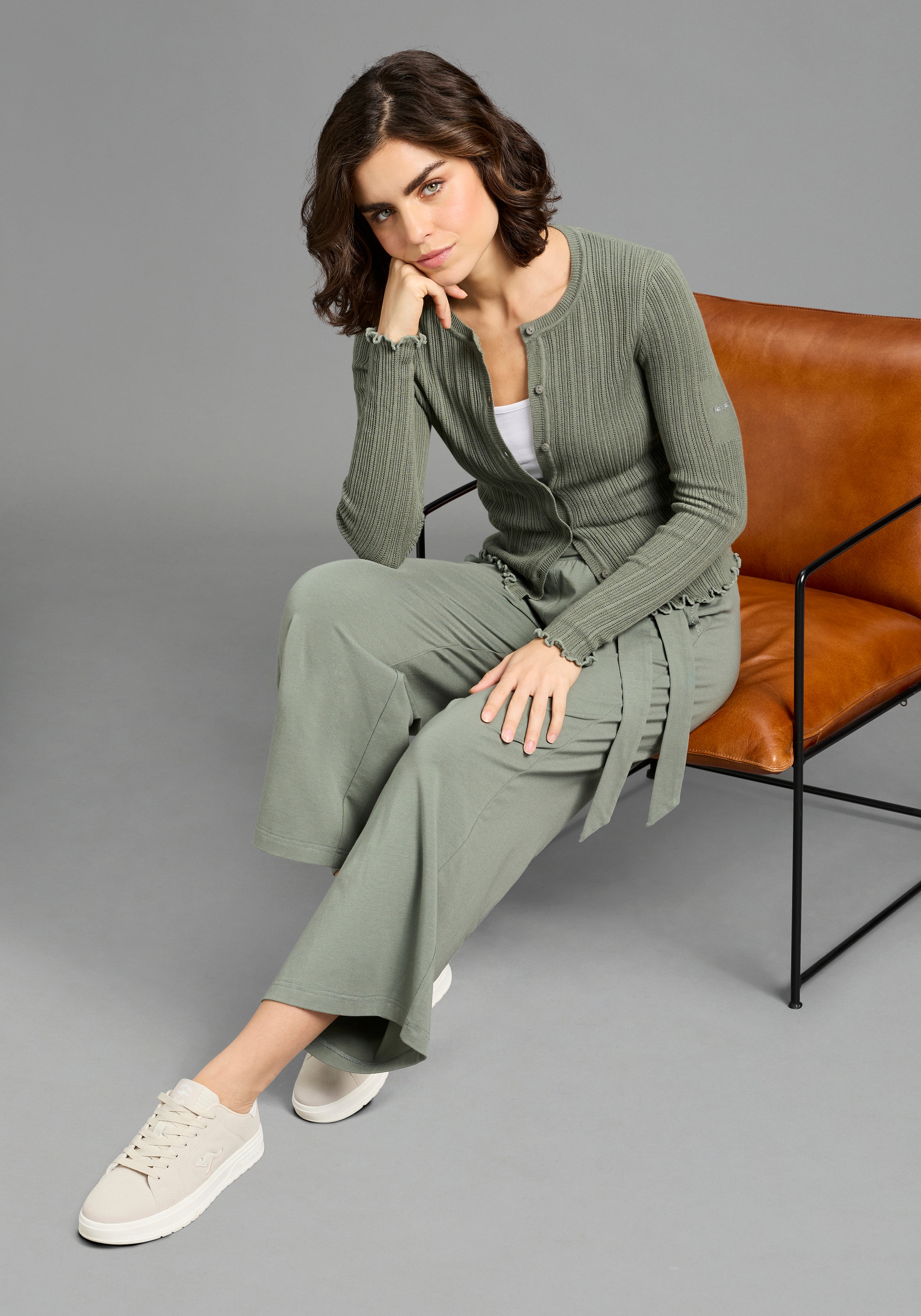 KangaROOS Strickjacke aus Pointelle-Strick