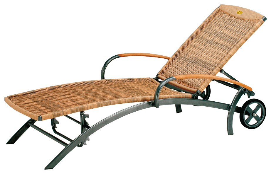 Best Gartenliege »Romantica«, Alu/Kunstfaser/Teak