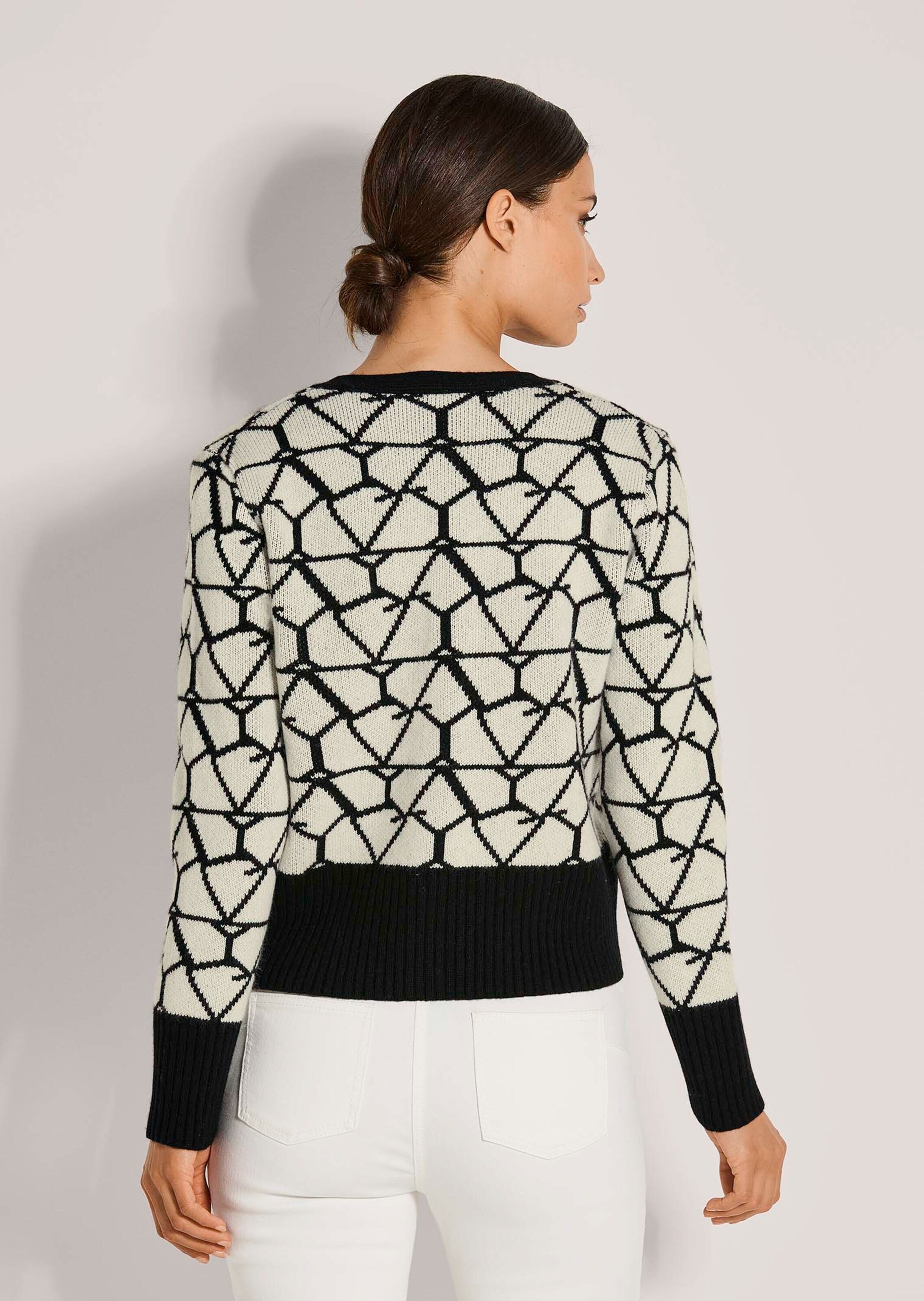 MADELEINE Strickjacke »Strickjacke Langarm Jacquard-Cardigan mit Kaschmir«