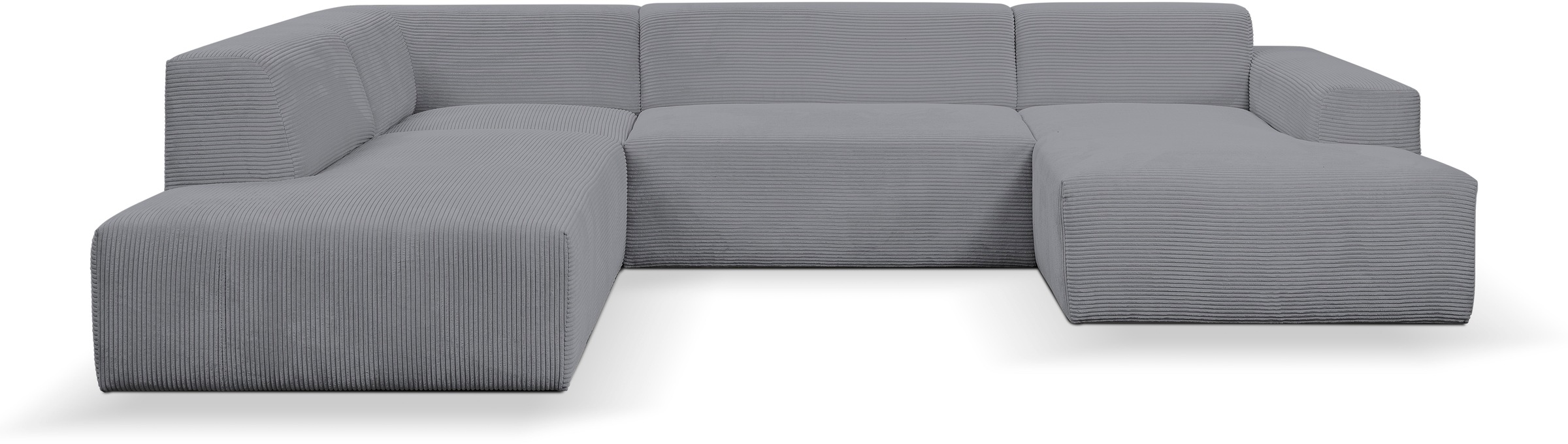 WERK2 Wohnlandschaft »Zeus U-Form«, Curvy Trend Wohnlandschaft mit urbaner Optik auch in weichem Cord