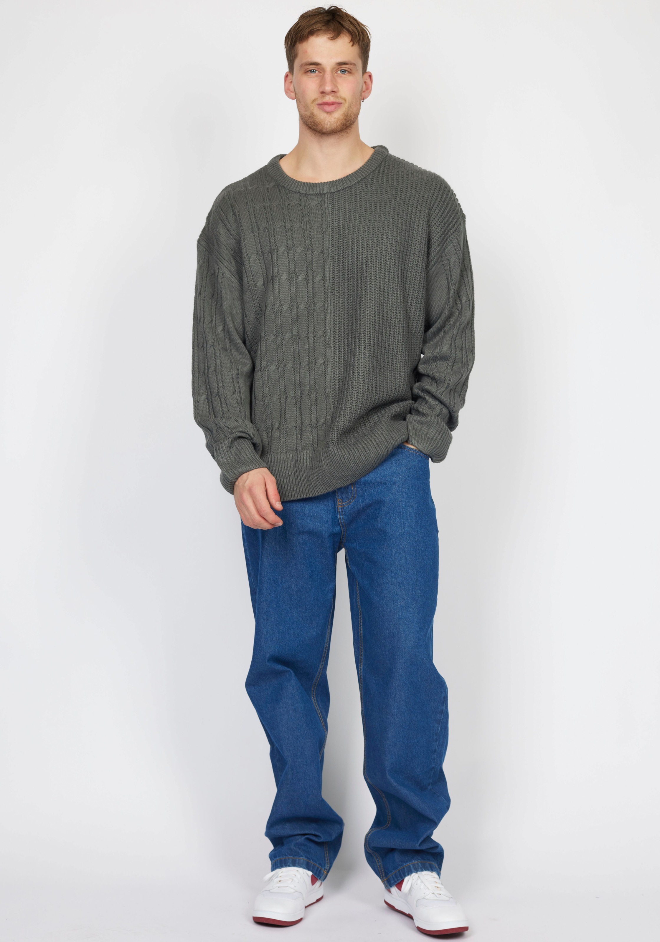 DENIM PROJECT Strickpullover, mit Zopfmuster