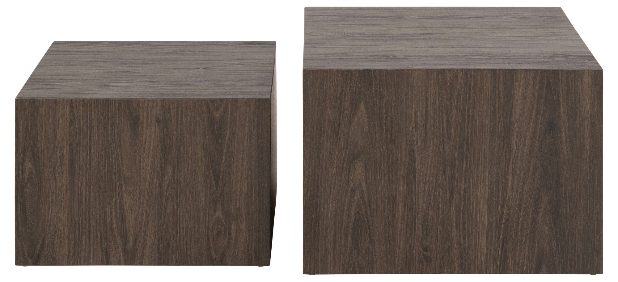 ACTONA GROUP Couchtisch »Dice«, (Set, 2 St., Im Set 2 Stück), Couchtischsatz, Schwartz Ocean rau Papier, 2 stk, 58x58x40cm