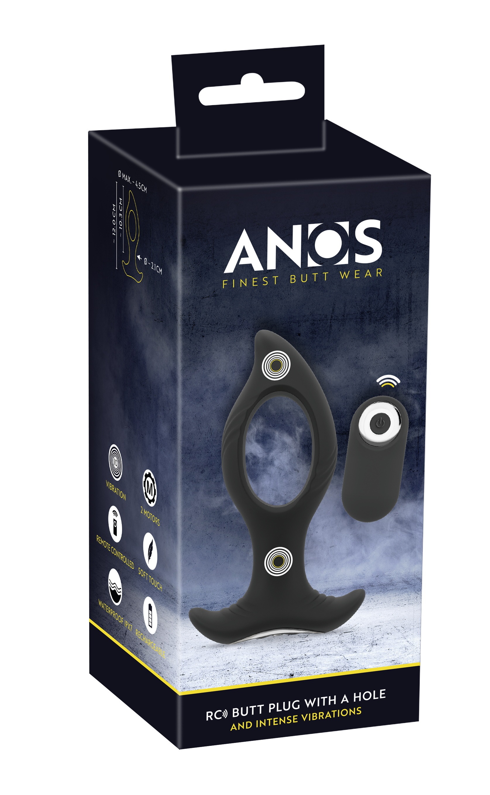 ANOS Anal-Stimulator »Analvibrator RC Butt Plug with a Hole«