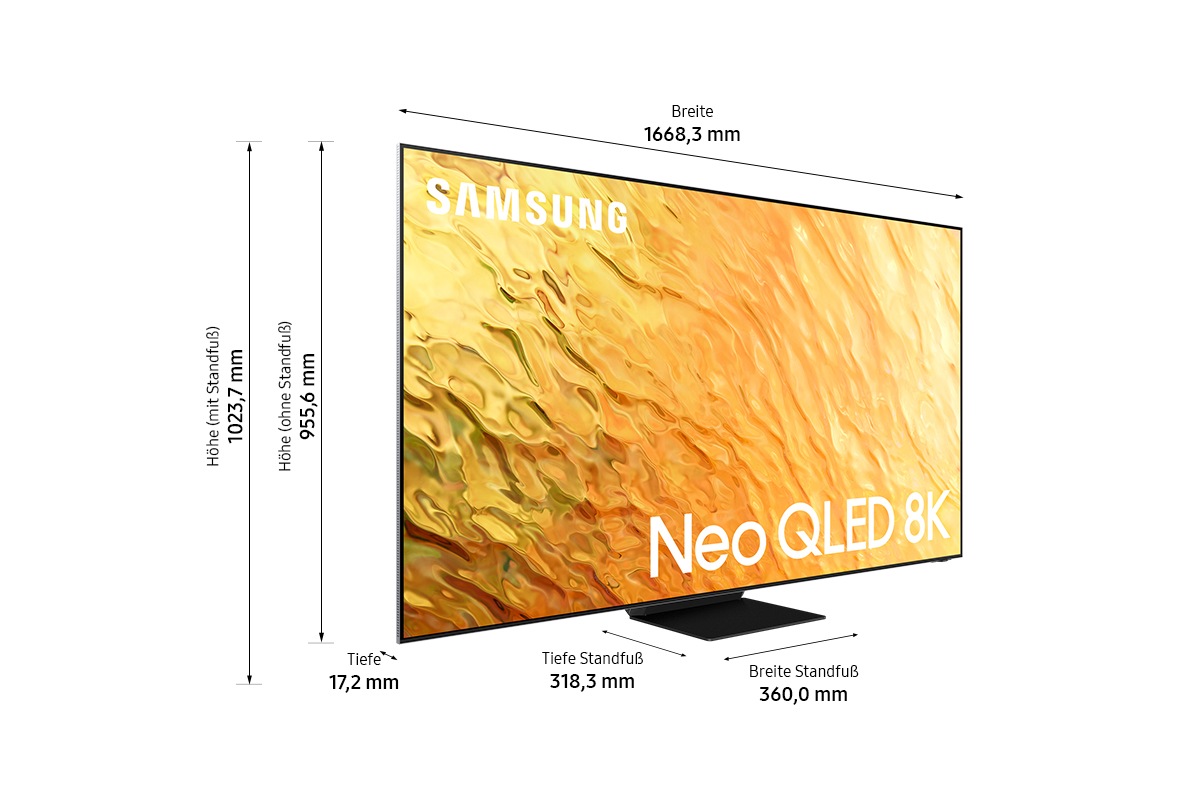 Samsung QLED-Fernseher »GQ75QN800BT«, 8K, Smart-TV, Quantum Matrix Technologie Pro mit Neural Quantum 8K,HDR 2000