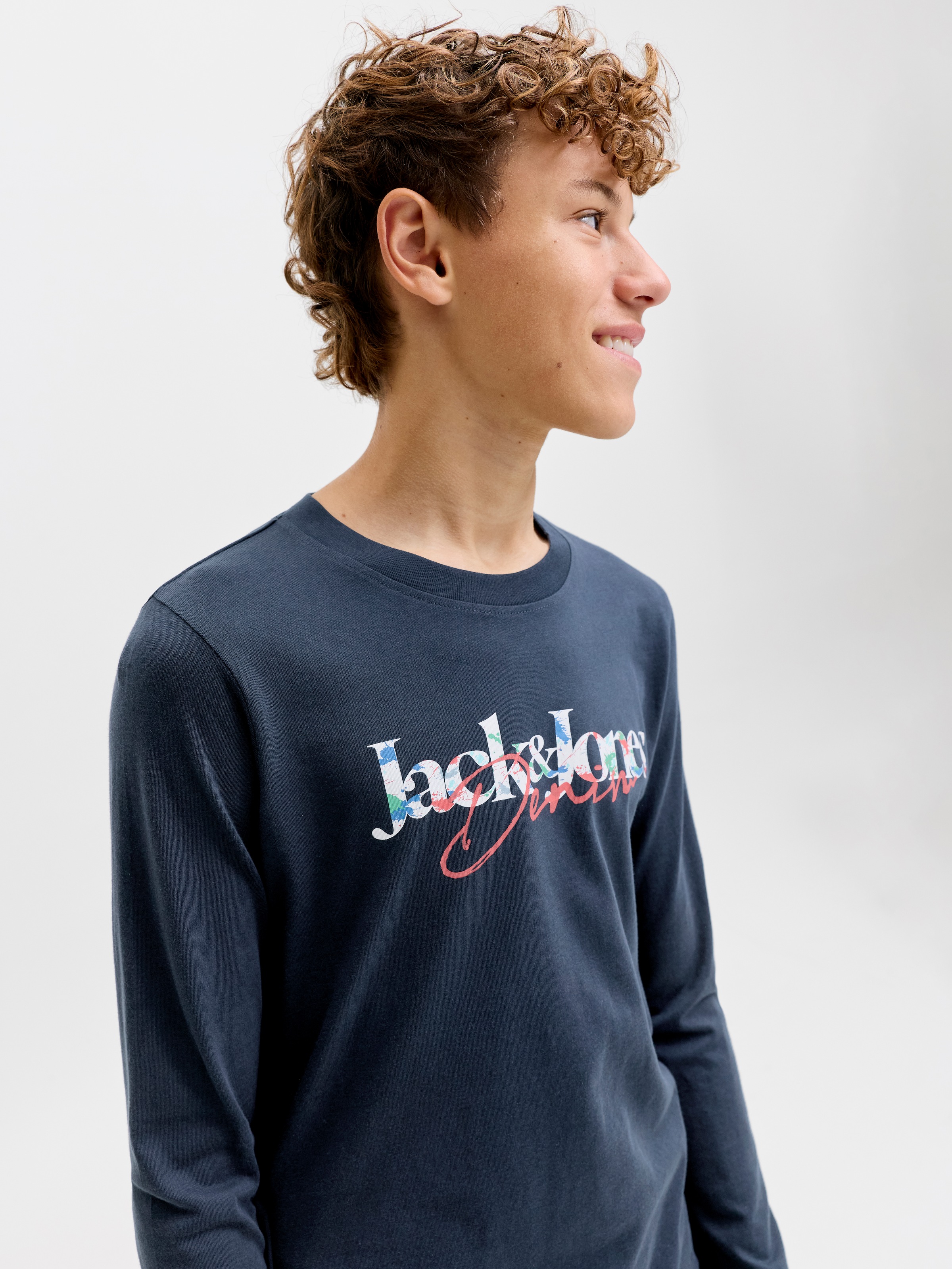Jack & Jones Junior Langarmshirt »JJTOM TEE LS CREW NECK JNR« Baumwolle, regular fit