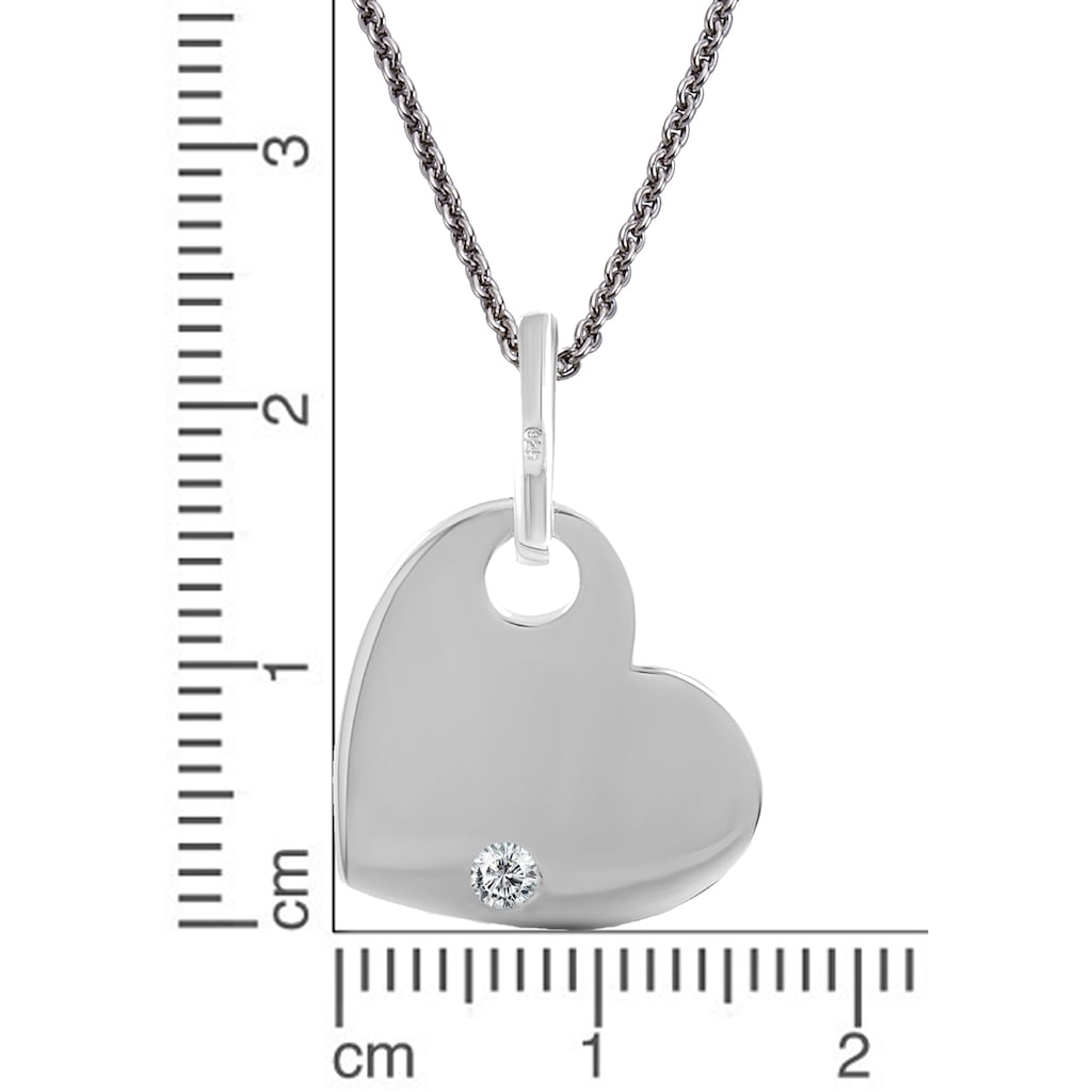 Firetti Kette mit Anhänger »Schmuck Geschenk Silber 925 Halskette Herz+Liebe Venezianerkette«