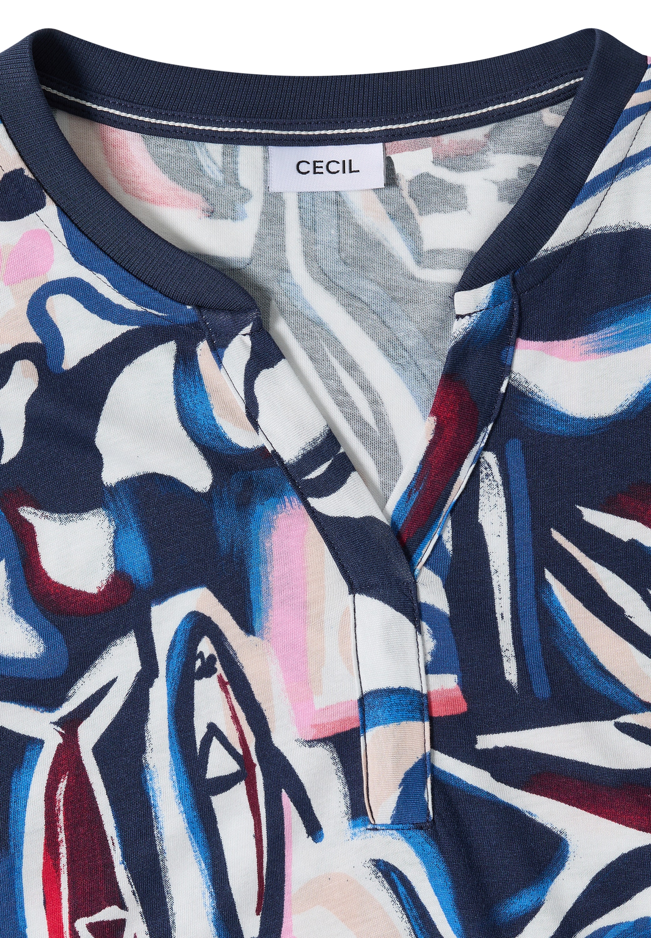 Cecil T-Shirt mit All-Over Print