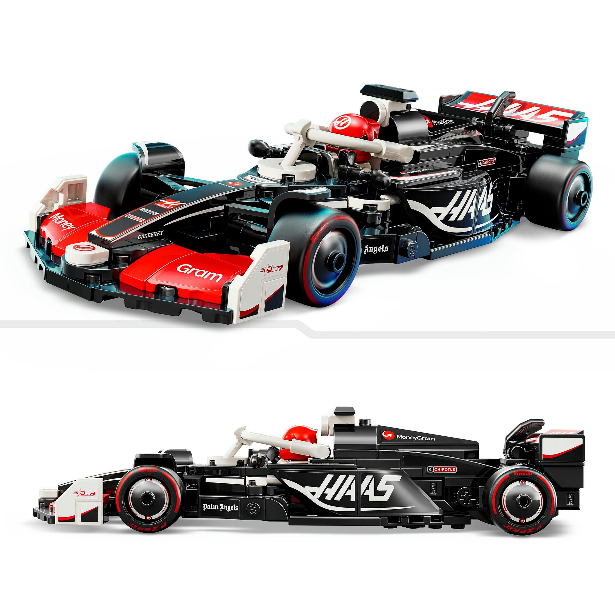 LEGO® Konstruktionsspielsteine »MoneyGram Haas F1® Team VF-24 Rennauto (77250), LEGO® Speed Champions«, (242 St.), Made in Europe