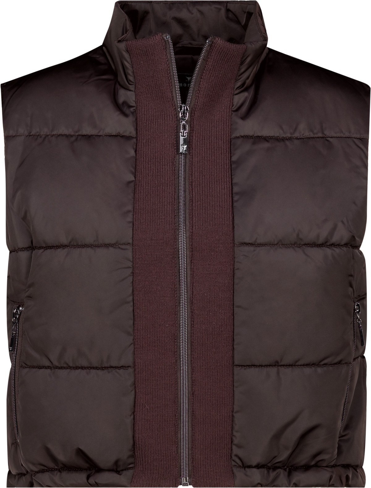 Monari Steppweste »Weste Basic Strickdetail« Regular fit mit Stehkragen