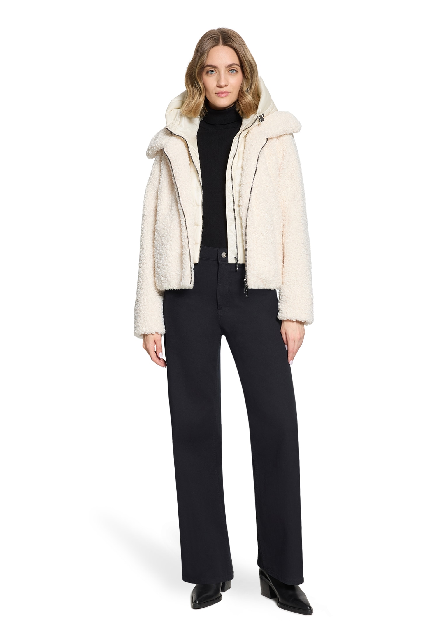 Amber & June Plüschjacke »Plüschjacke mit abnehmbarem Westenteil«