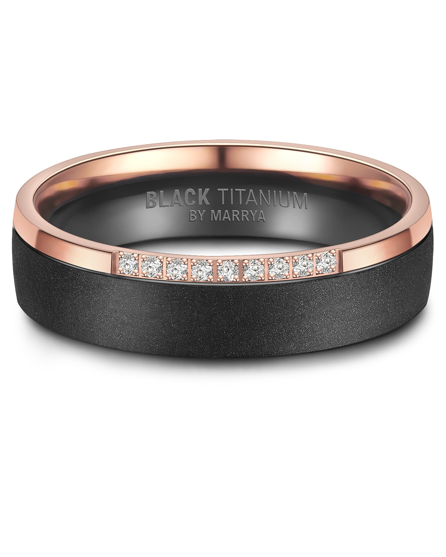 Marrya Trauring »BLACK TITANIUM by MARRYA Black Titanium - Zirkonium Ringe Trauringe Eheringe Partnerringe«