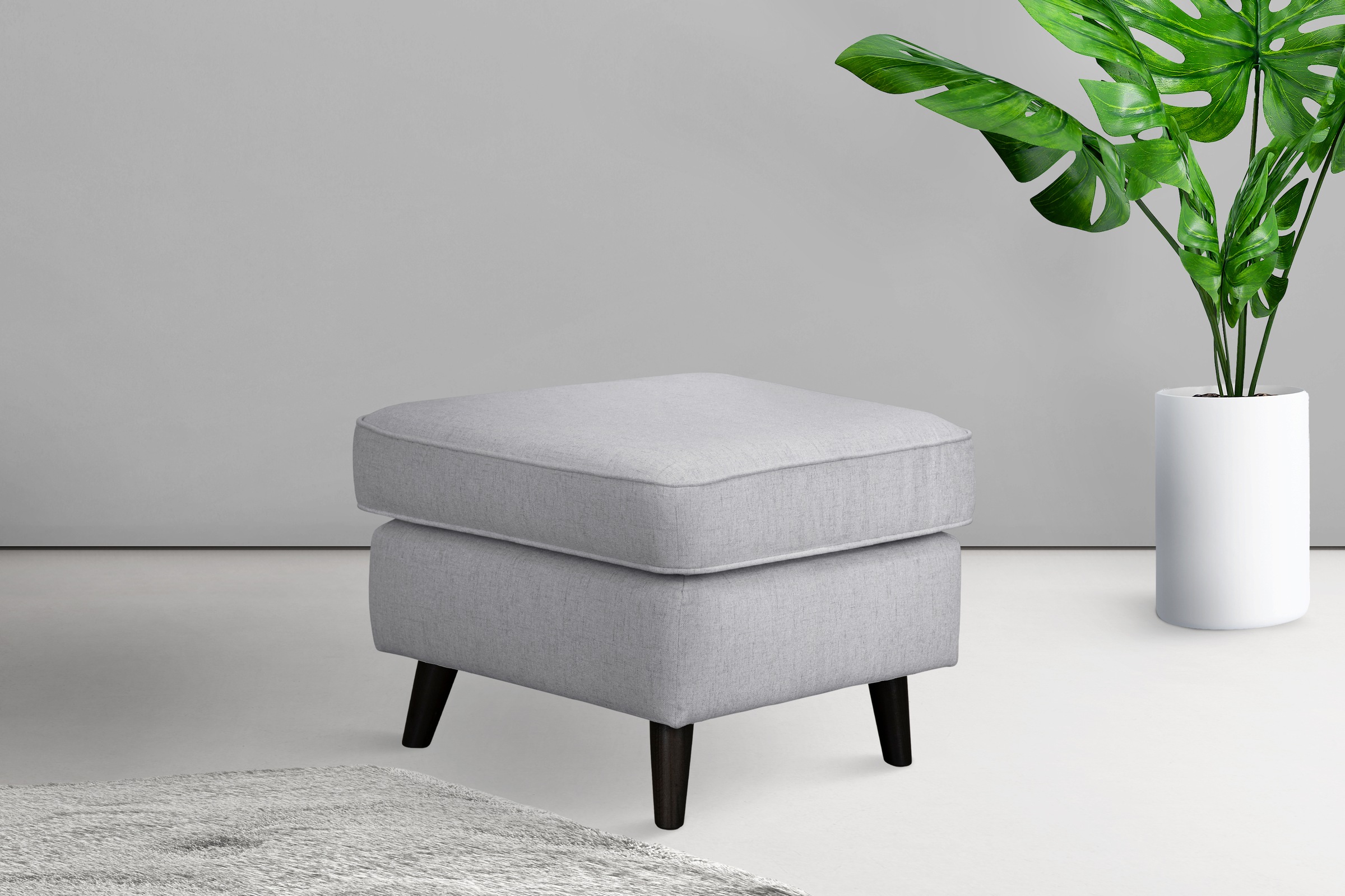 Home affaire Polsterhocker »Polsterhocker CHISTELLE, auch in Bouclé« mit Wellenunterfederung, Maße: B/TH:  57/57/46 cm