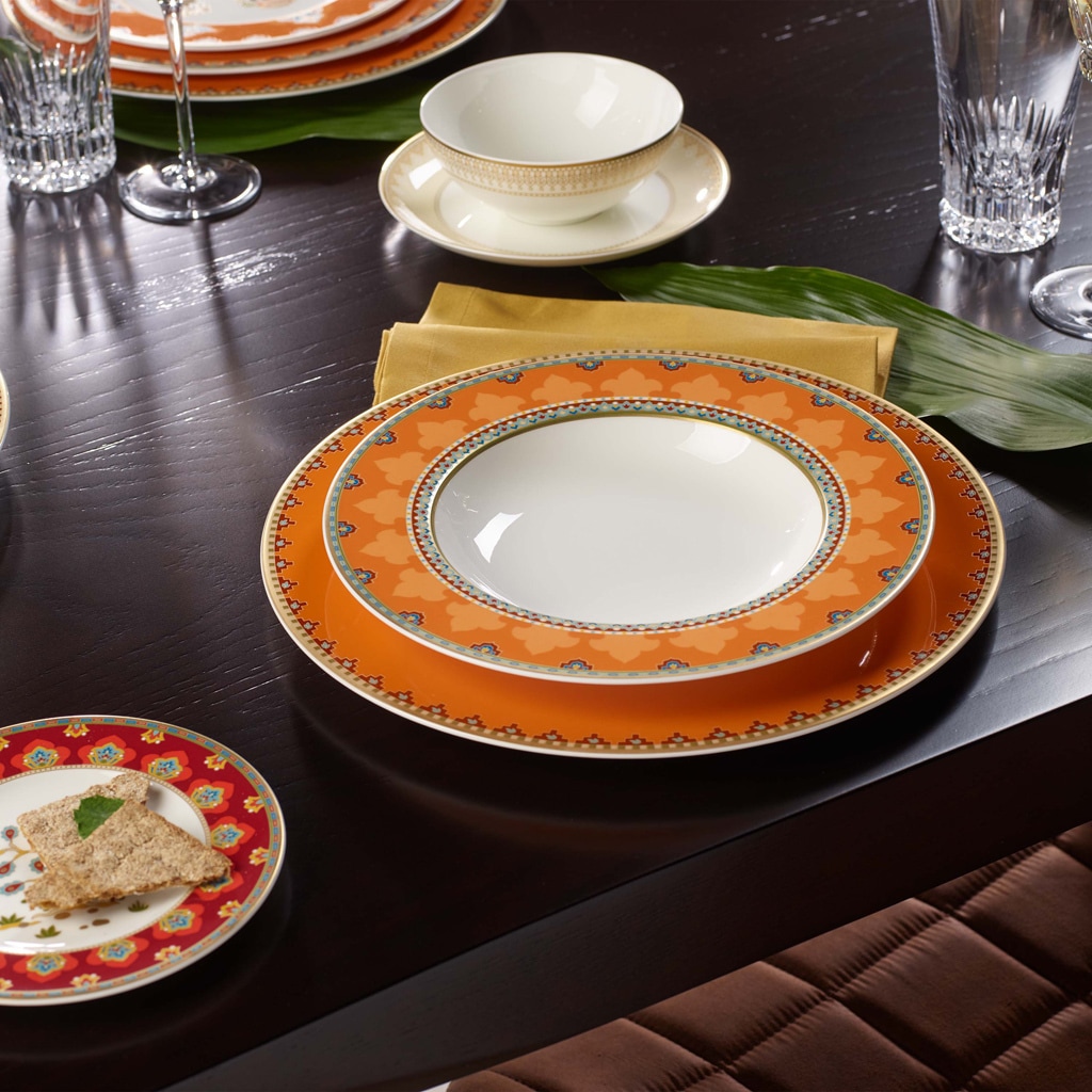 Villeroy & Boch Suppenteller »Suppenteller Samarkand Mandarin ø 24,8 cm bunt«