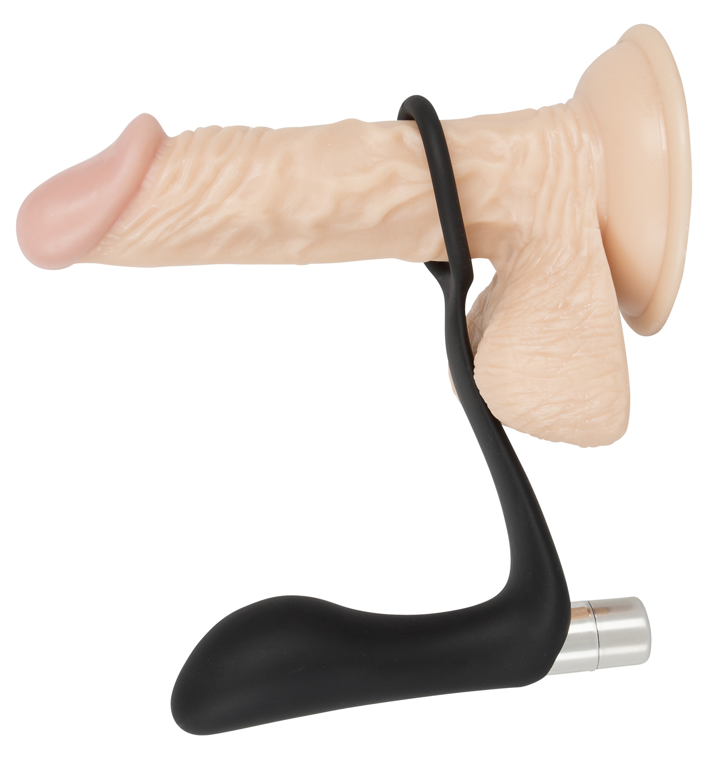 BLACK VELVETS Anal-Stimulator »Analplug mit Penisring Vibrating Ring & Plug«