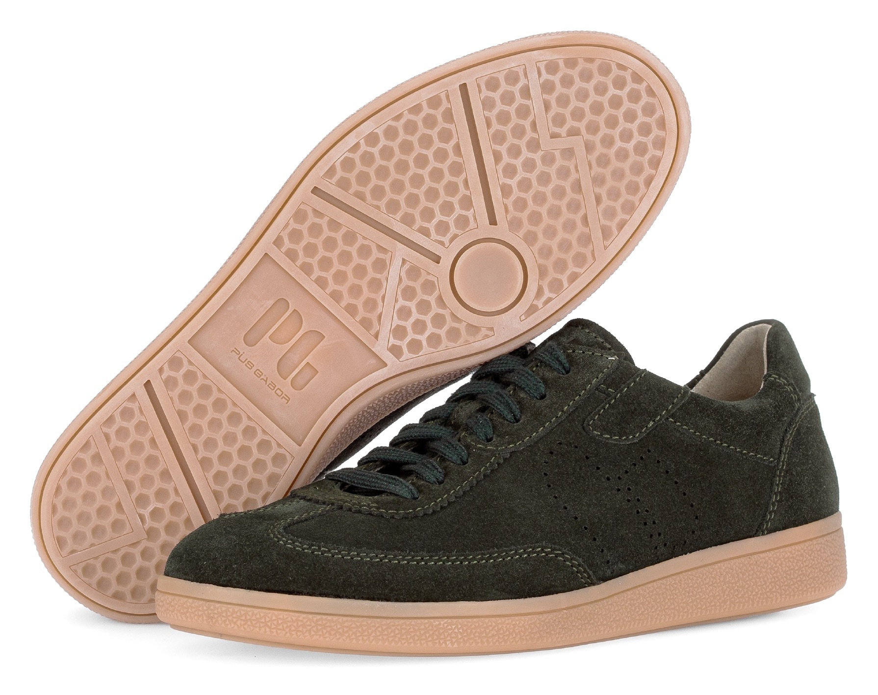 Pius Gabor Sneaker, Freizeitschuh, Schnürschuh, Halbschuh mit Perforation, G-Weite