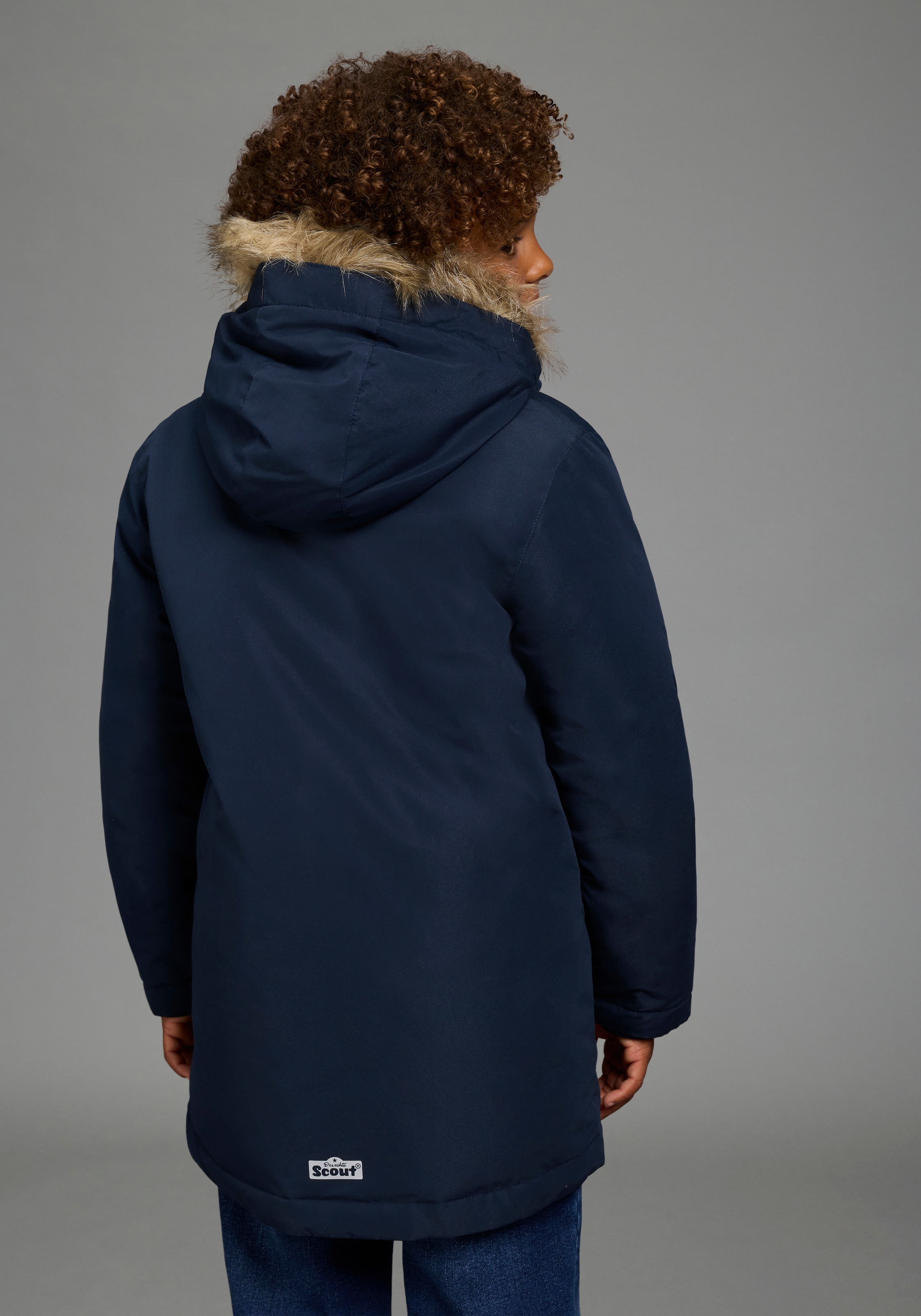 Scout Outdoorjacke »Parka mit Fellkragen - NEU von SCOUT« mit Kapuze Warmer Parka mit abnehmbaren Kapuzendetails, mit Fleecefütterung