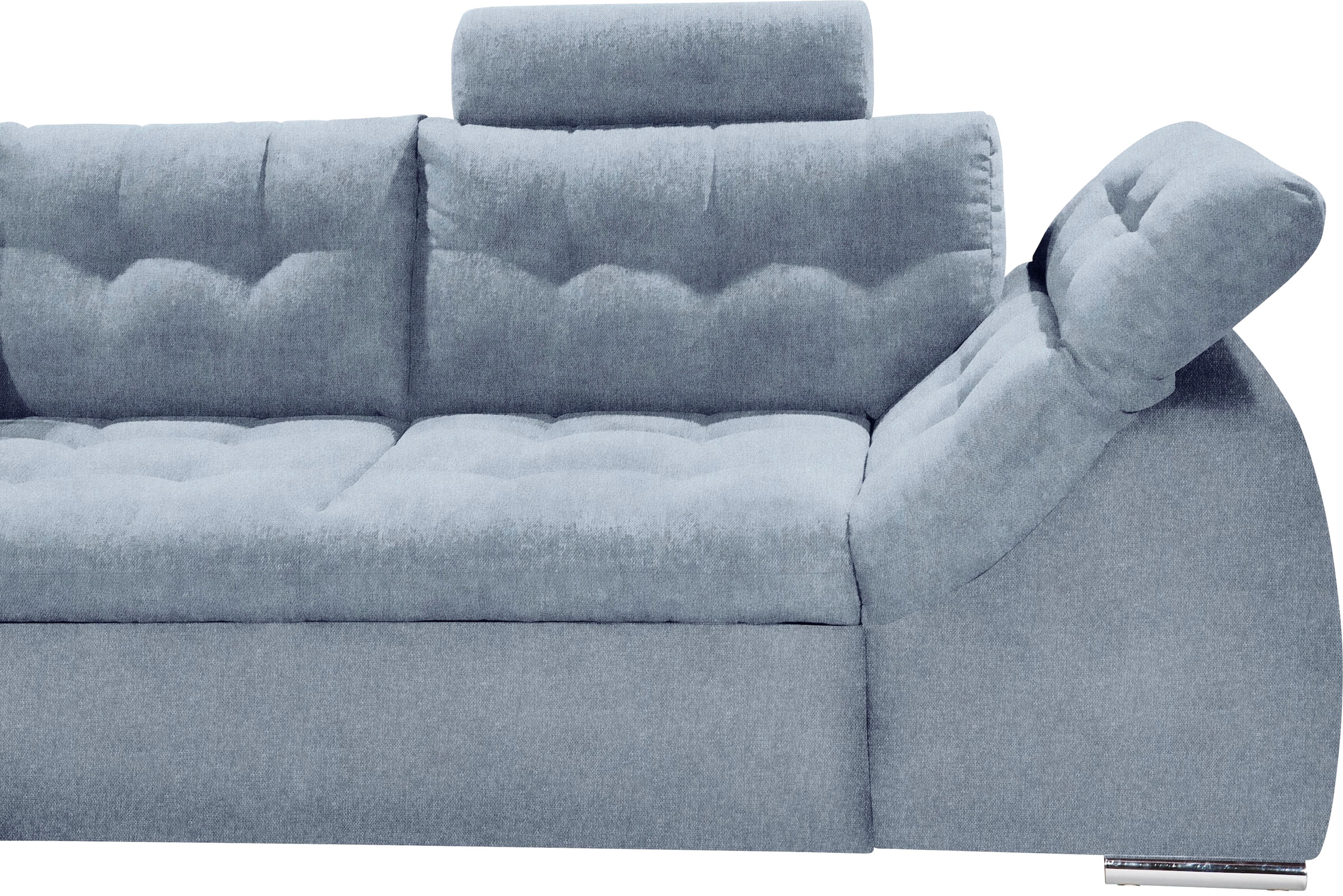 ED EXCITING DESIGN Ecksofa Oman, mit Bettfunktion, Bettkasten, Armteilverstellung und  Kopfstützen